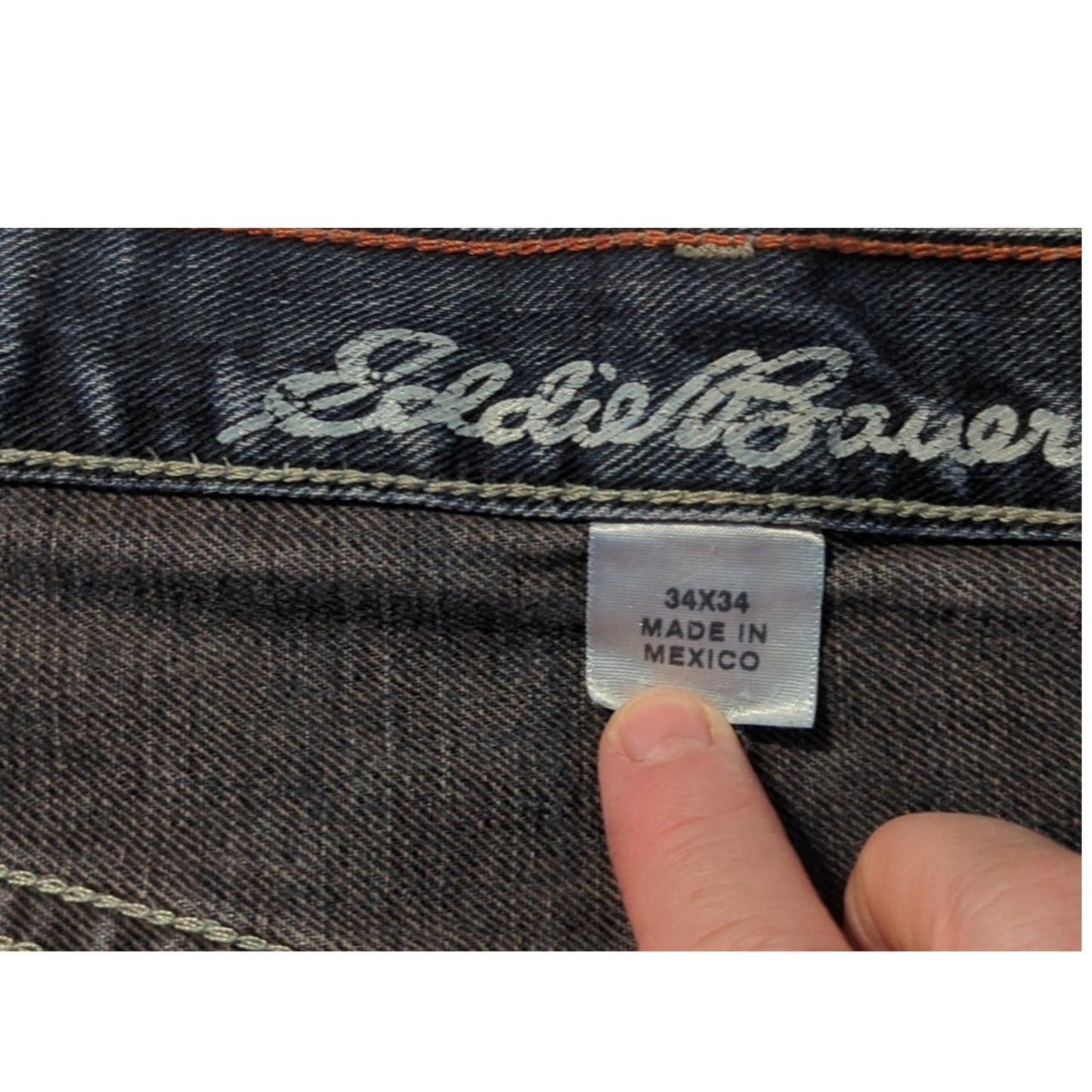 Eddie Bauer Relaxed Fit Made in USA 100% Cotton Jeans Men's Size 34x34