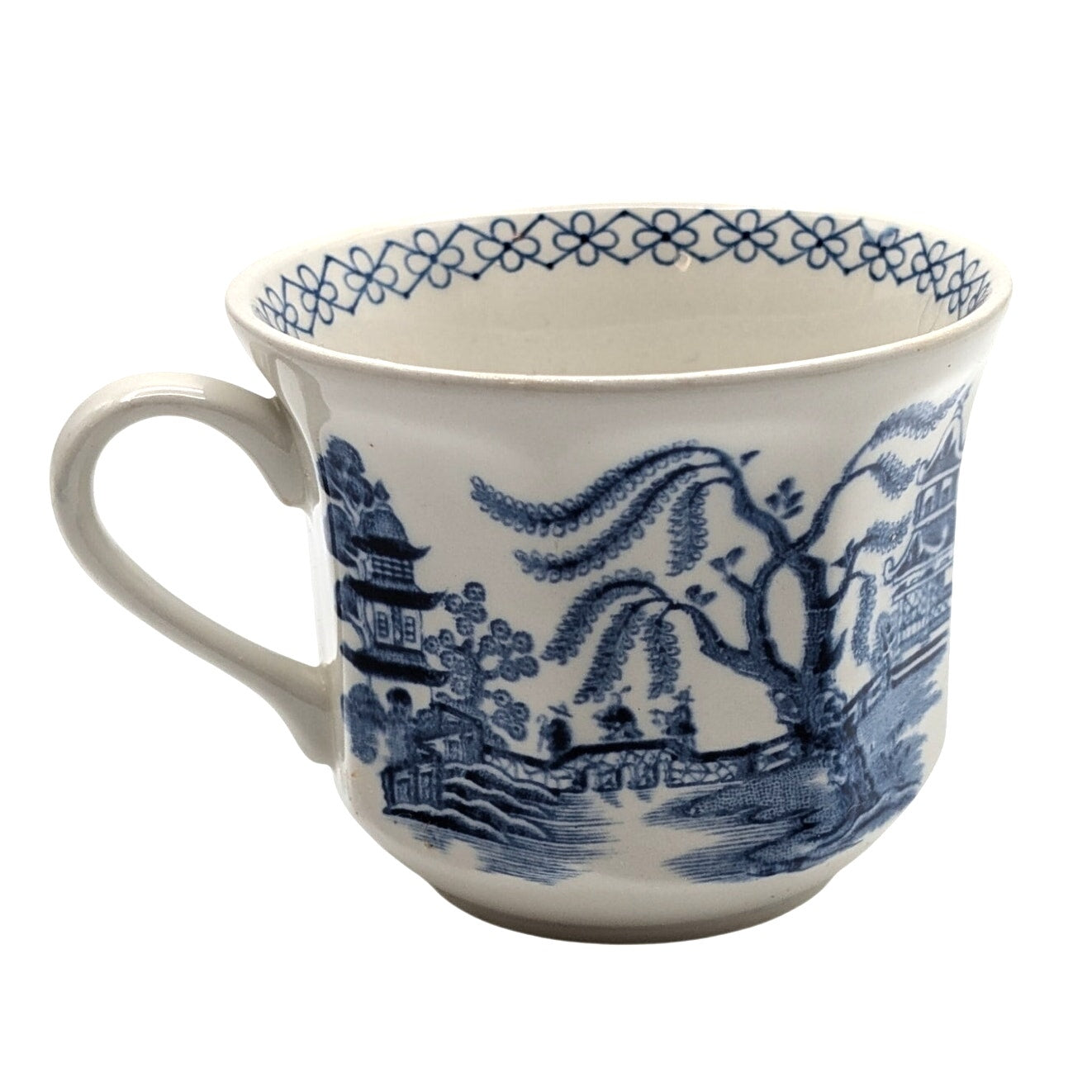 Vintage J & G Meakin Willow Blue Transferware Teacup England