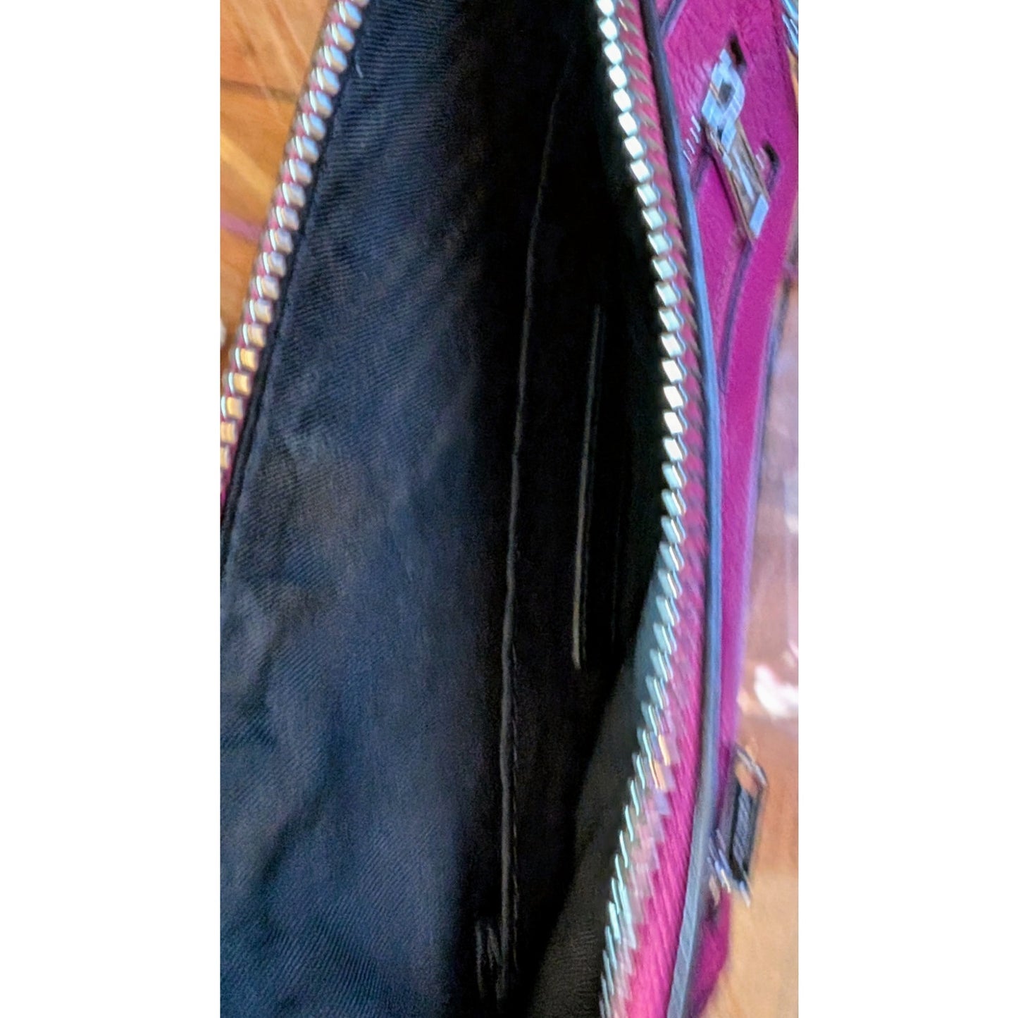 Rebecca Minkoff Mini Port Raspberry Pebble Leather Crossbody Handbag