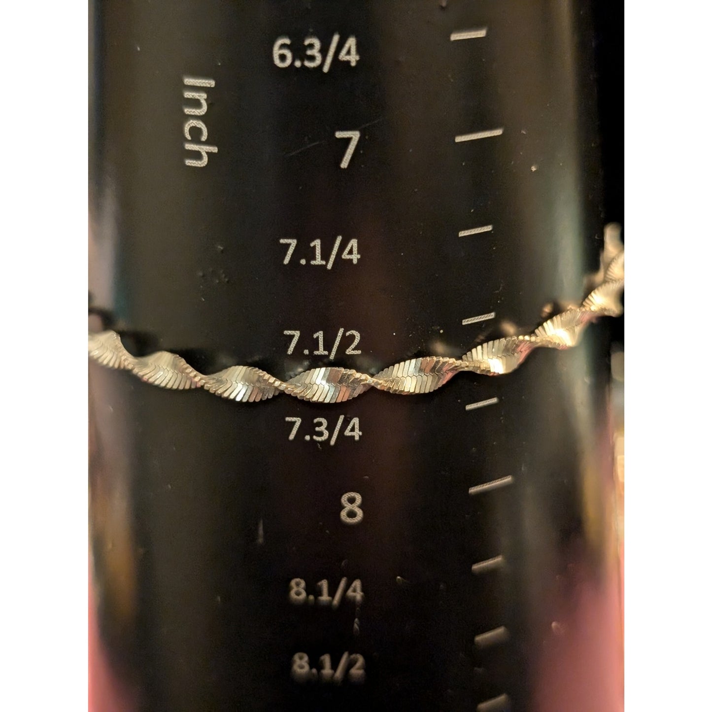 Vintage 925 Sterling Silver Twisted Herringbone Chain Bracelet