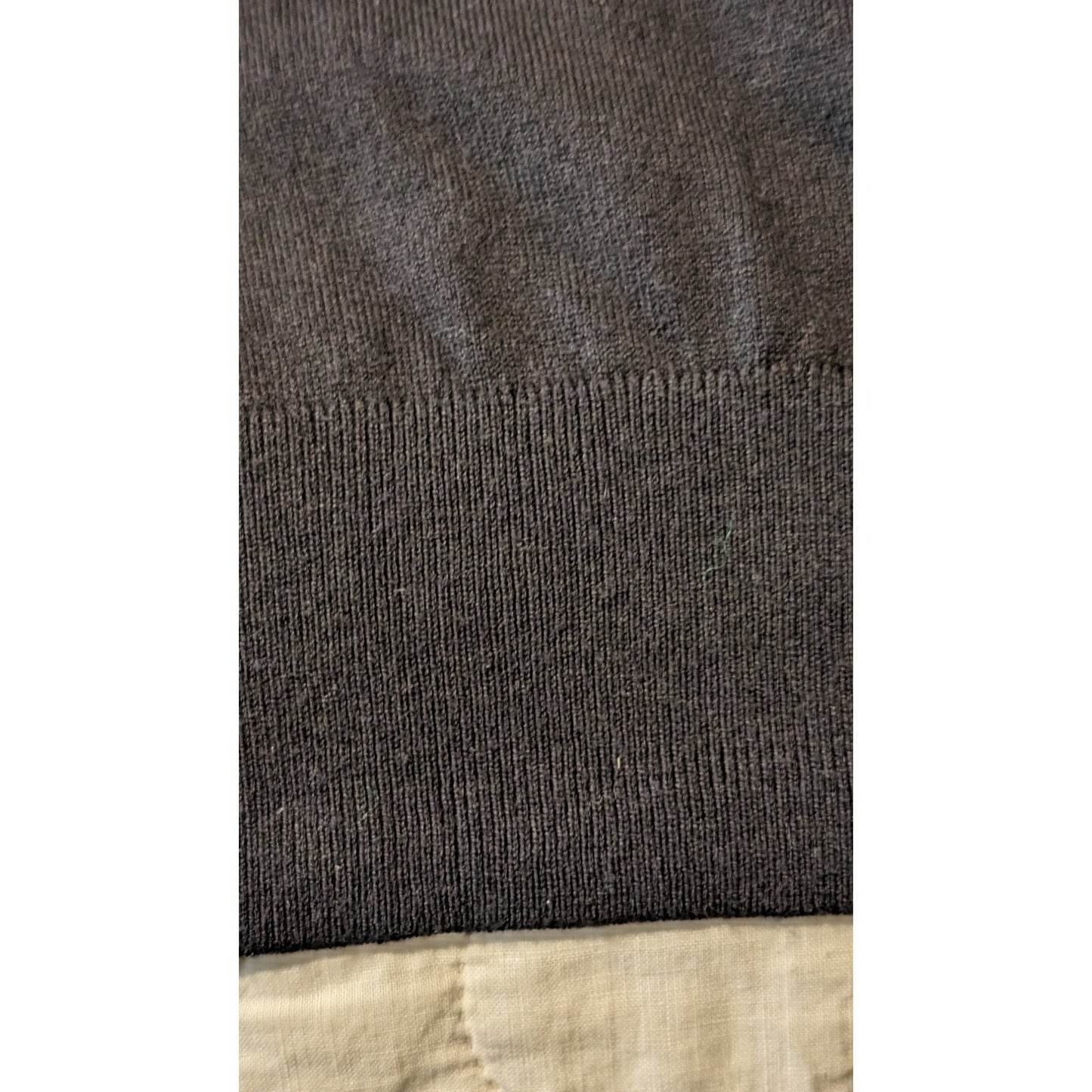 Lands' End Black Closet Staple Button Up Cotton Blend Cardigan Womens Sz L/P