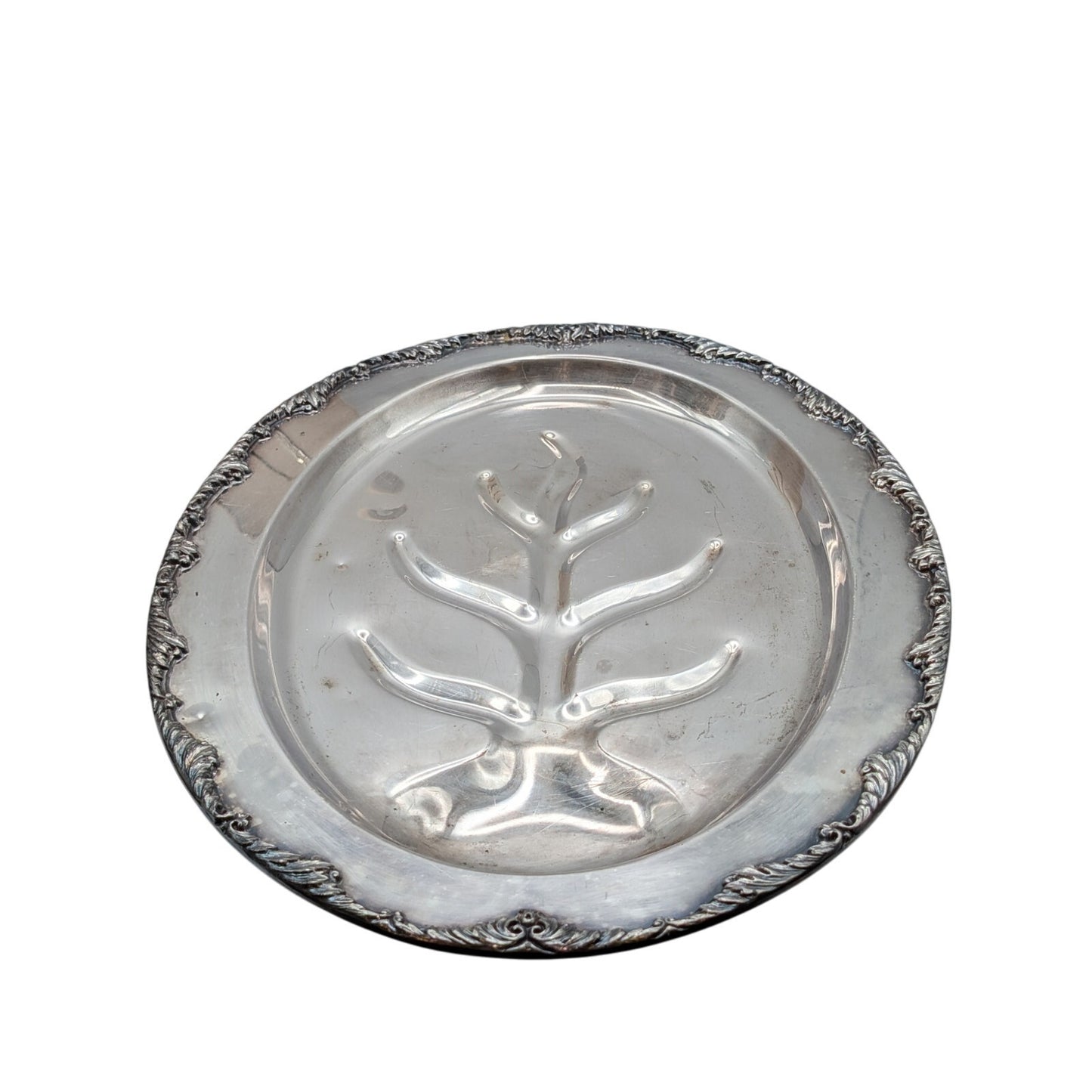 Vintage/Antique King Richard Silver Plate Large Heavy Footed Meat Platter