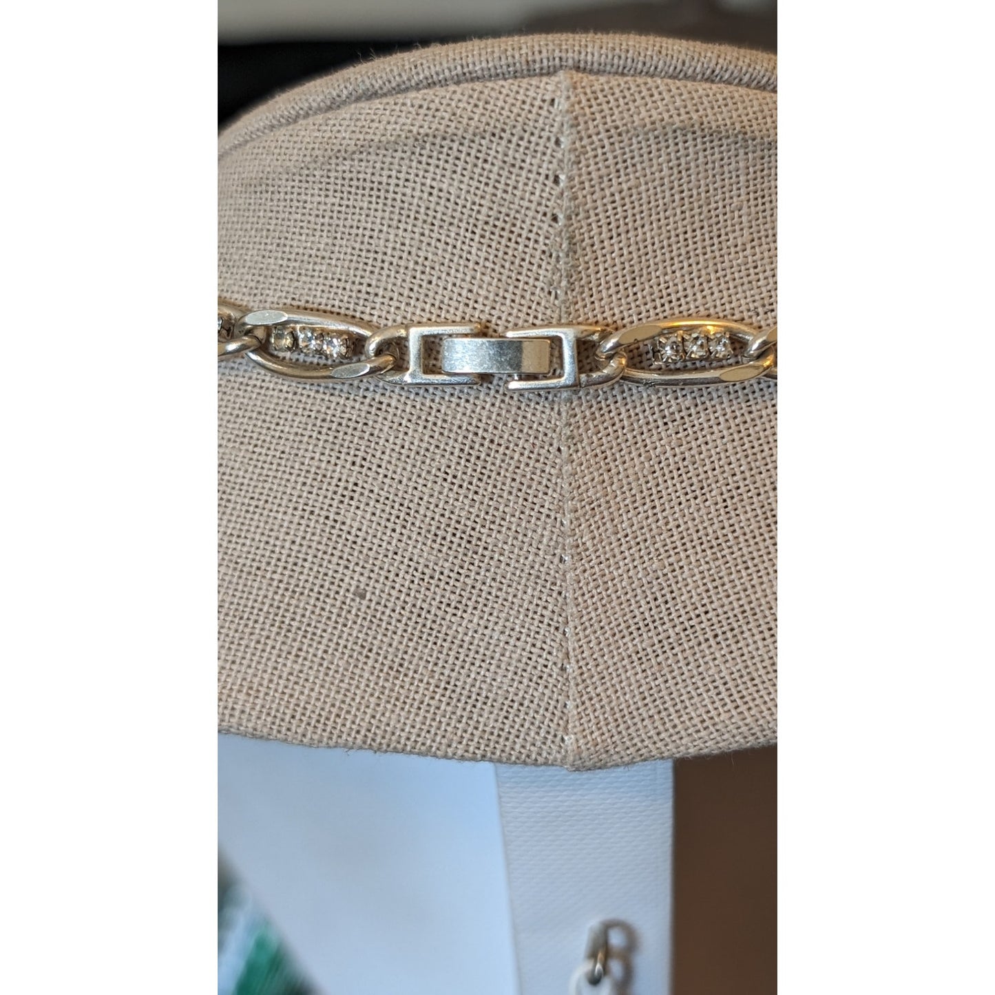 Triple Austrian Crystals Set in Silver Plated Chain Necklace & Matching Bracelet
