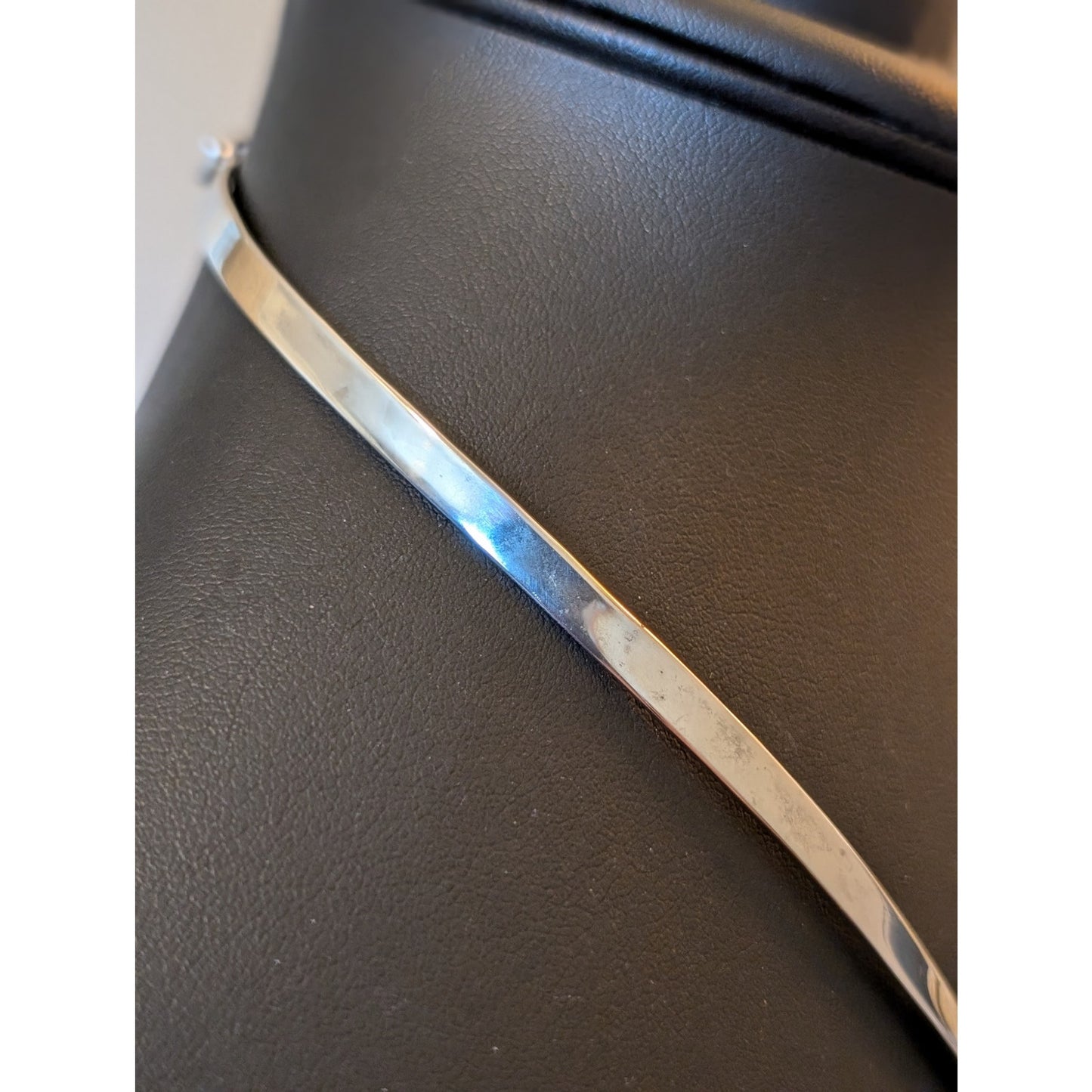 Vintage 925 Mexico Engraveable Slide Pendant on 925 Sterling  Torque Necklace