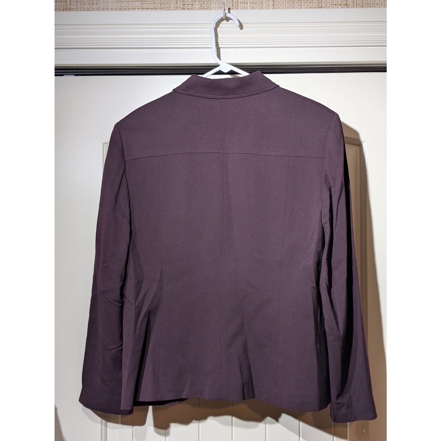 Talbot's Vintage Aubergine Wool Stretch Front Button Jacket Womens Size 16