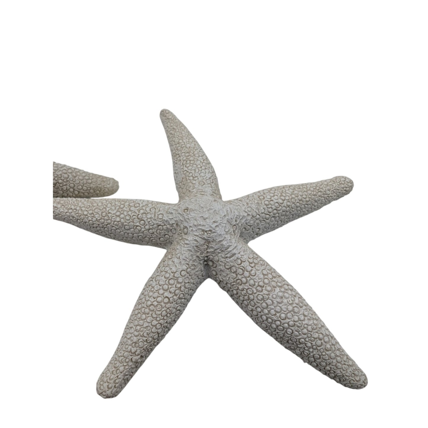 Set of Three White Plaster Starfish Coastal Decor