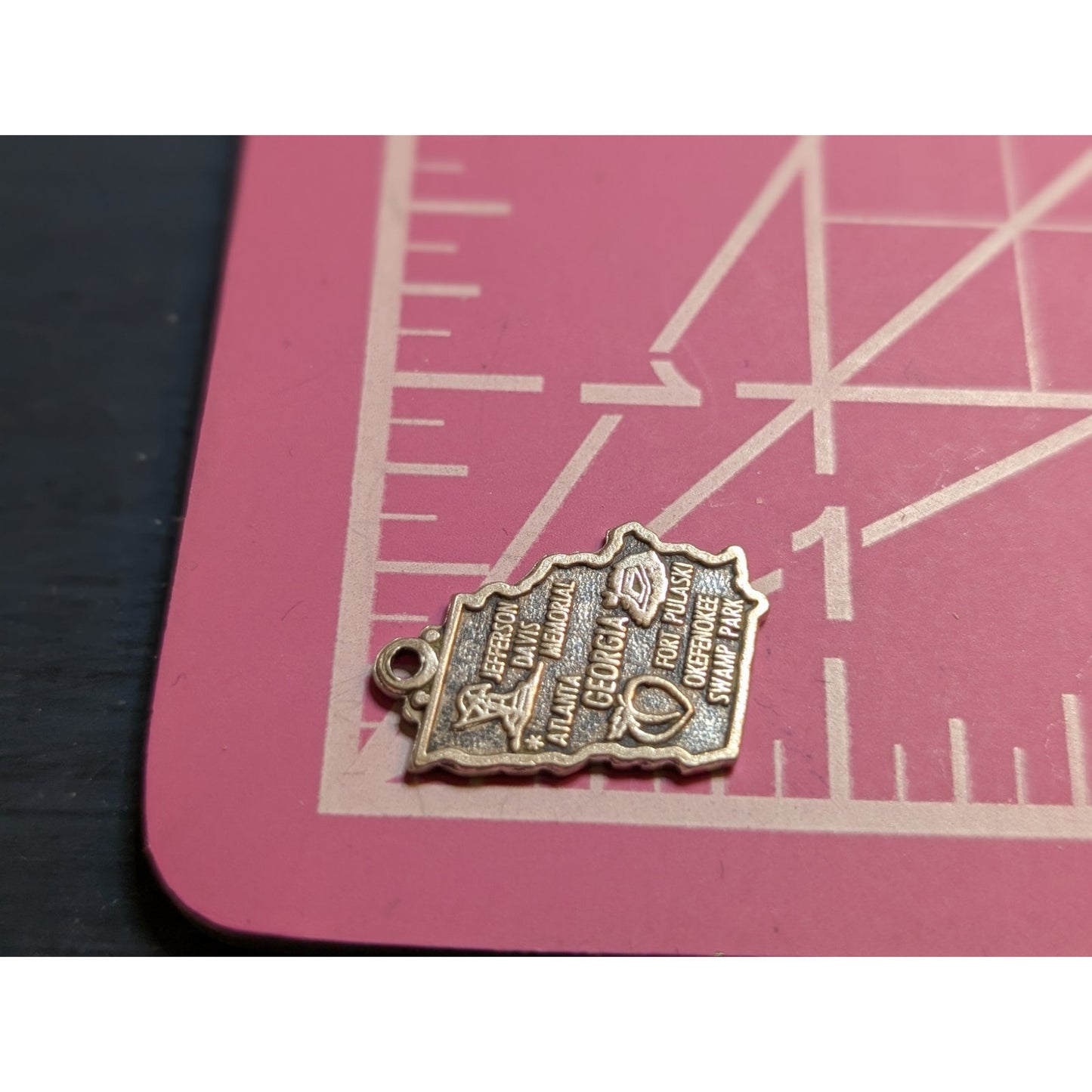 Vintage Sterling Silver Georgia State Charm