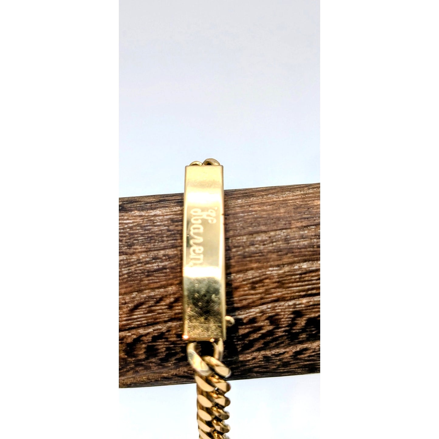 Vintage SPEIDEL Gold Tone ID Bracelet Engraved 'Karen'