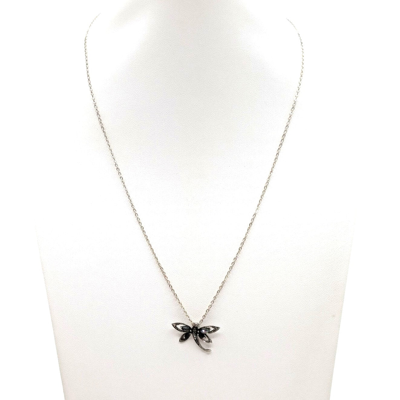 925 Sterling Silver Mystic Topaz & CZ Butterfly Pendant 20" Necklace