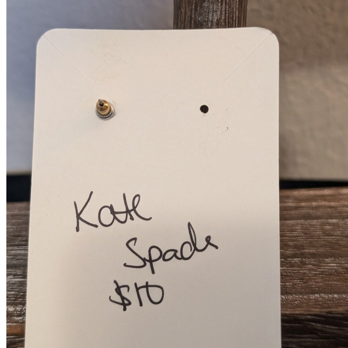 Kate Spade Glitter Lavender Gold Tone Basket Single Stud Earring