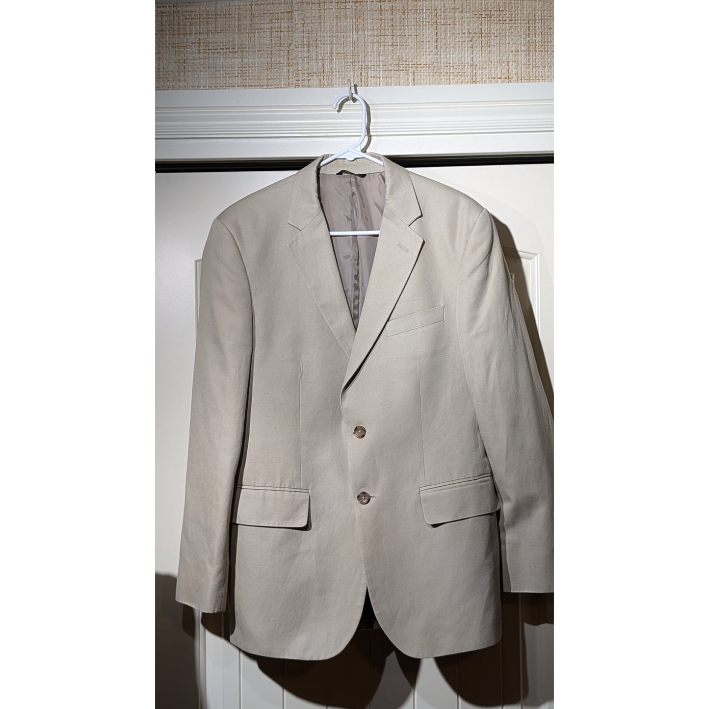 Banana Republic Men's Made in Egypt Tan Cotton Linen Blend Sports Coat Size 38R
