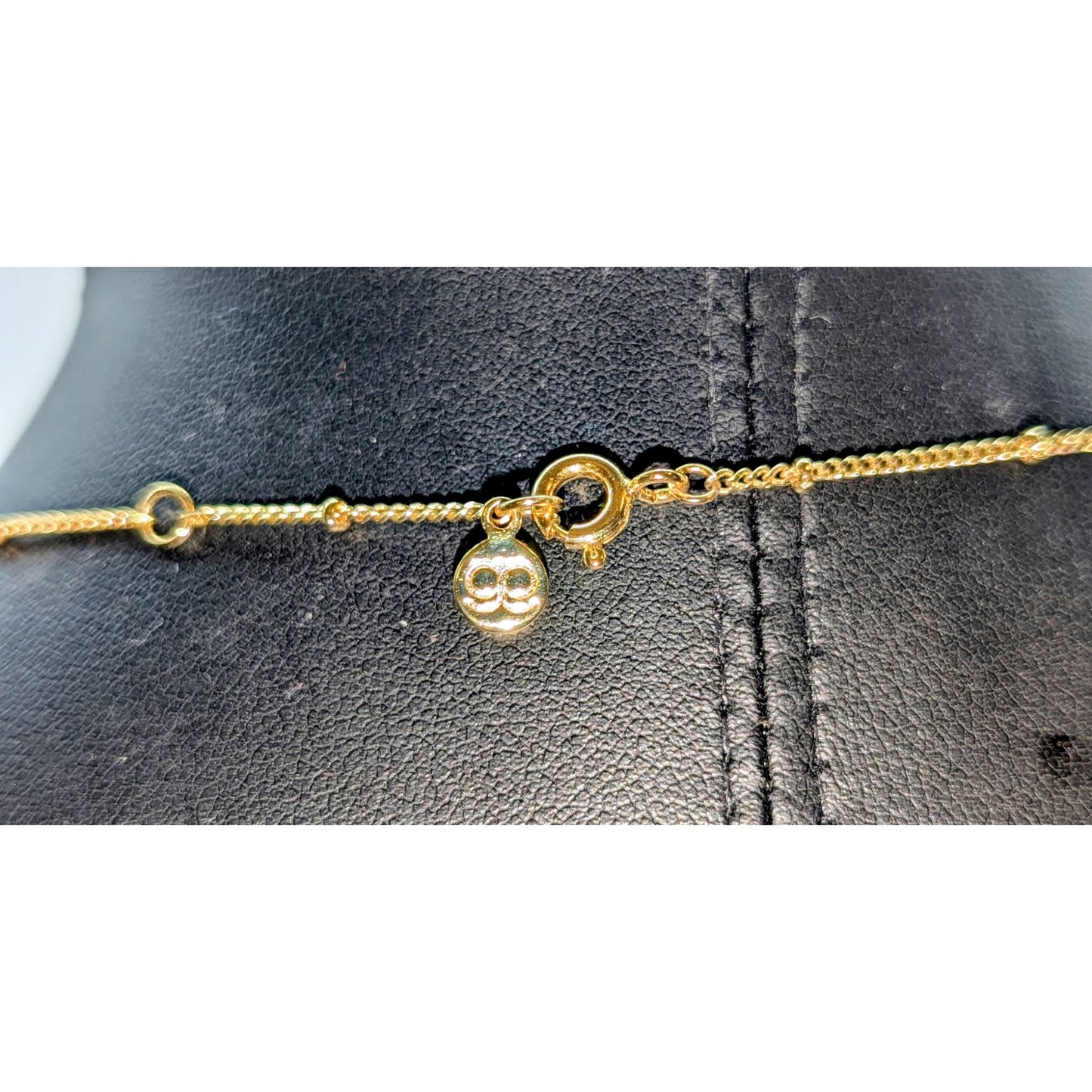 Gorjana Power Gemstone Coin Necklace Howlite Calming Stone 18K GP Necklace