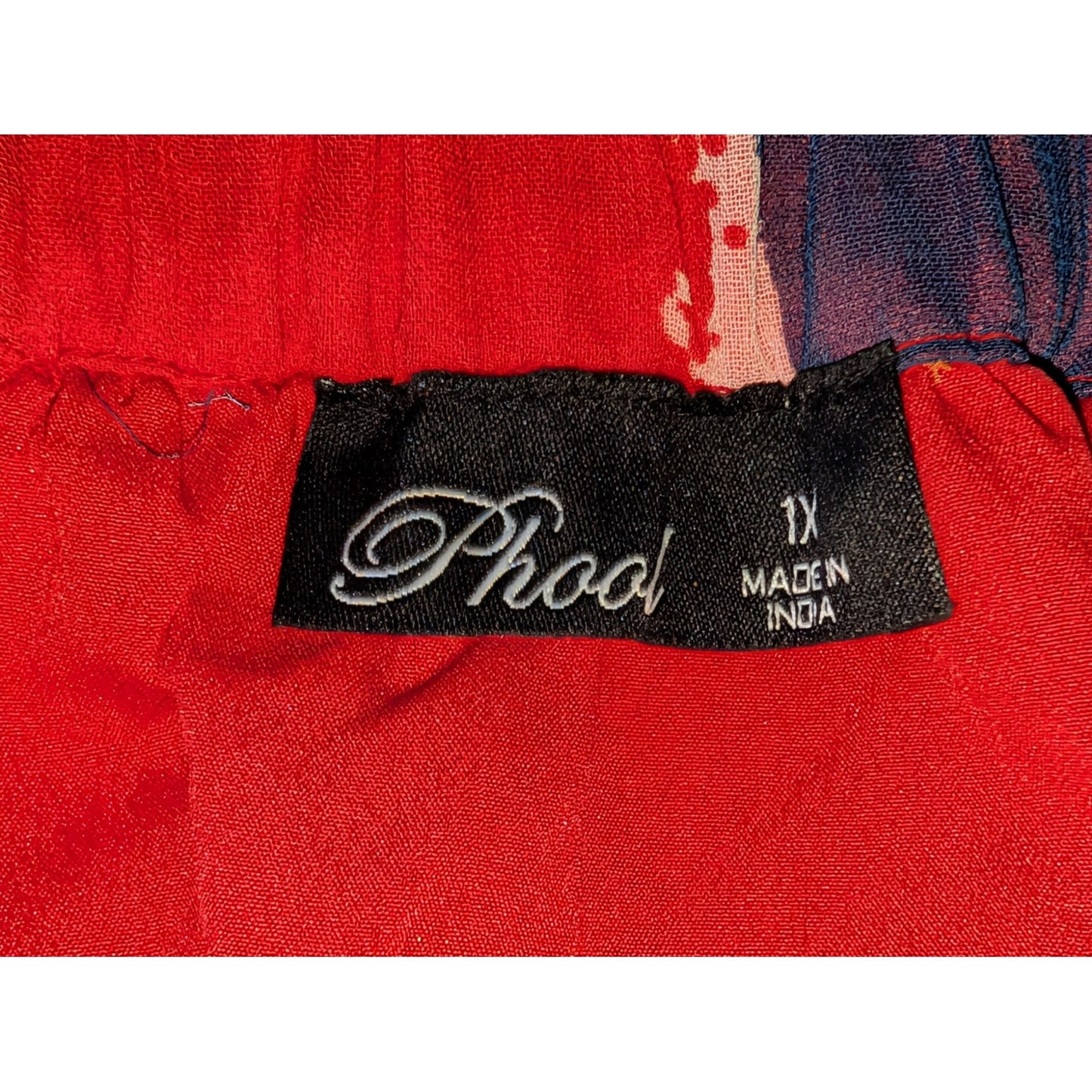 Phool Multi-Color Boho Maxi Elastic Waist Skirt Size 1X