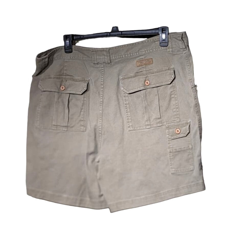 Cabela's Earth Tone Khaki Cotton Stretch Cargo Short Mens' Size 42 Regular