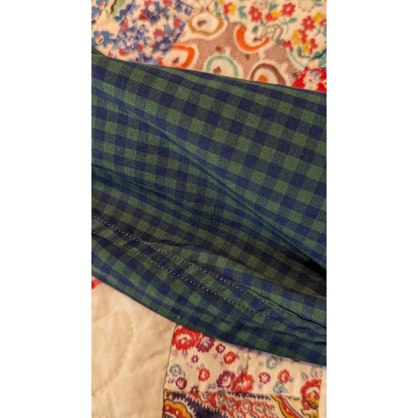Abercrombie & Fitch Green/Navy Check Men's Button Down Shirt Size M