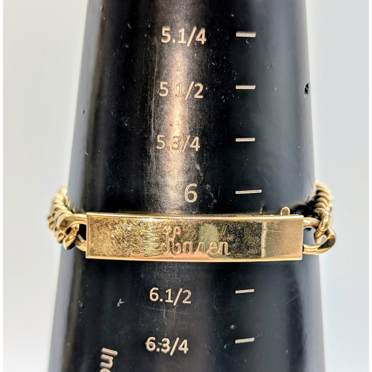 Vintage SPEIDEL Gold Tone ID Bracelet Engraved 'Karen'