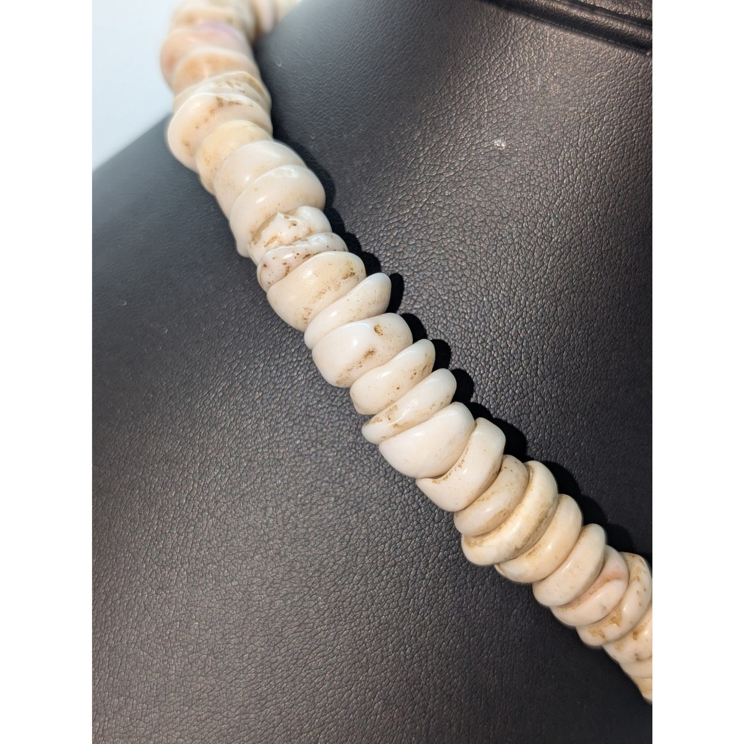 Vintage Genuine X-Large Up to 15mm Puka Shell Barrel Clasp 16.5" Necklace