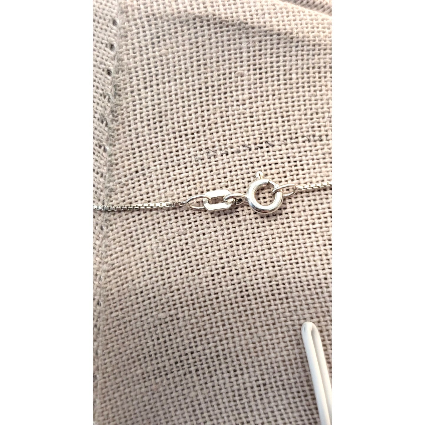 925 Sterling Silver Heart Cut Out Disk Pendant 18" 925 Italy Box Chain Necklace