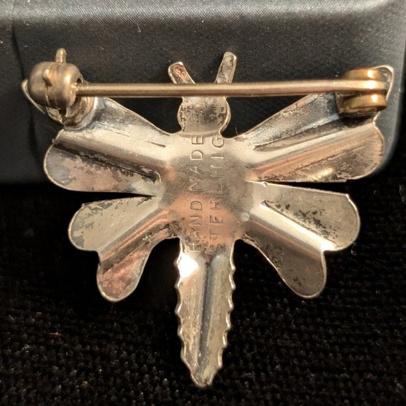 Vintage Hand Made Sterling Butterfly Pin