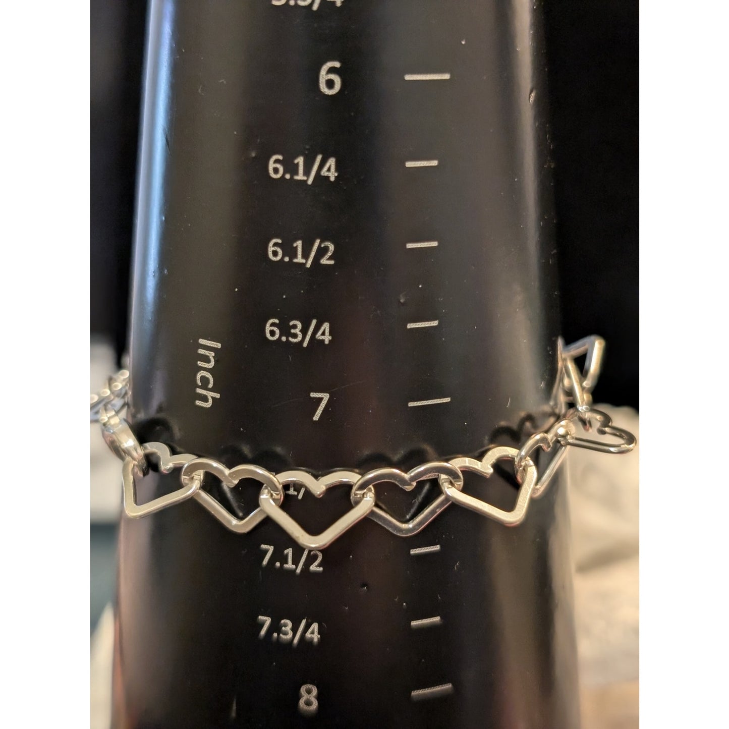 Milor 925 Sterling Silver Italy 10mm Heart Link 18" Necklace & 8" Bracelet Set