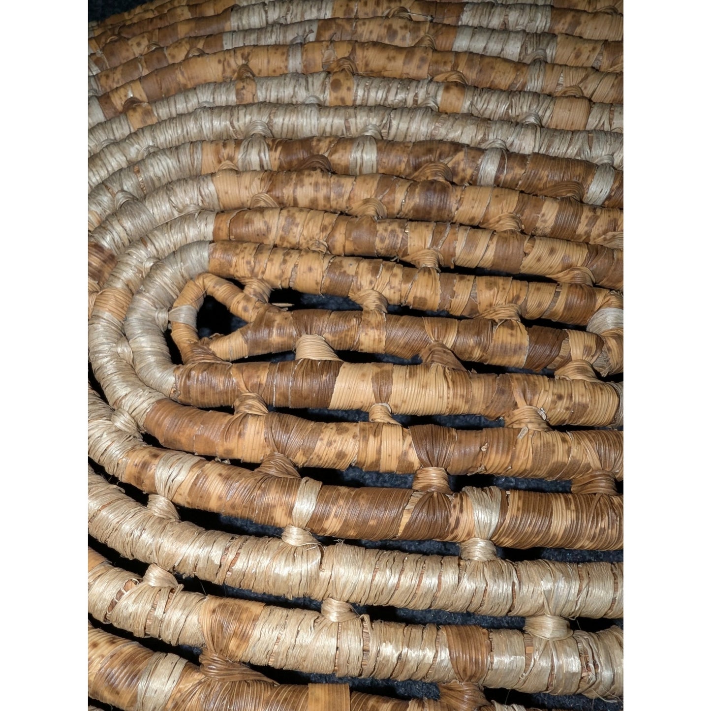 Vintage Large Hand Woven Basket For Display or Hanging