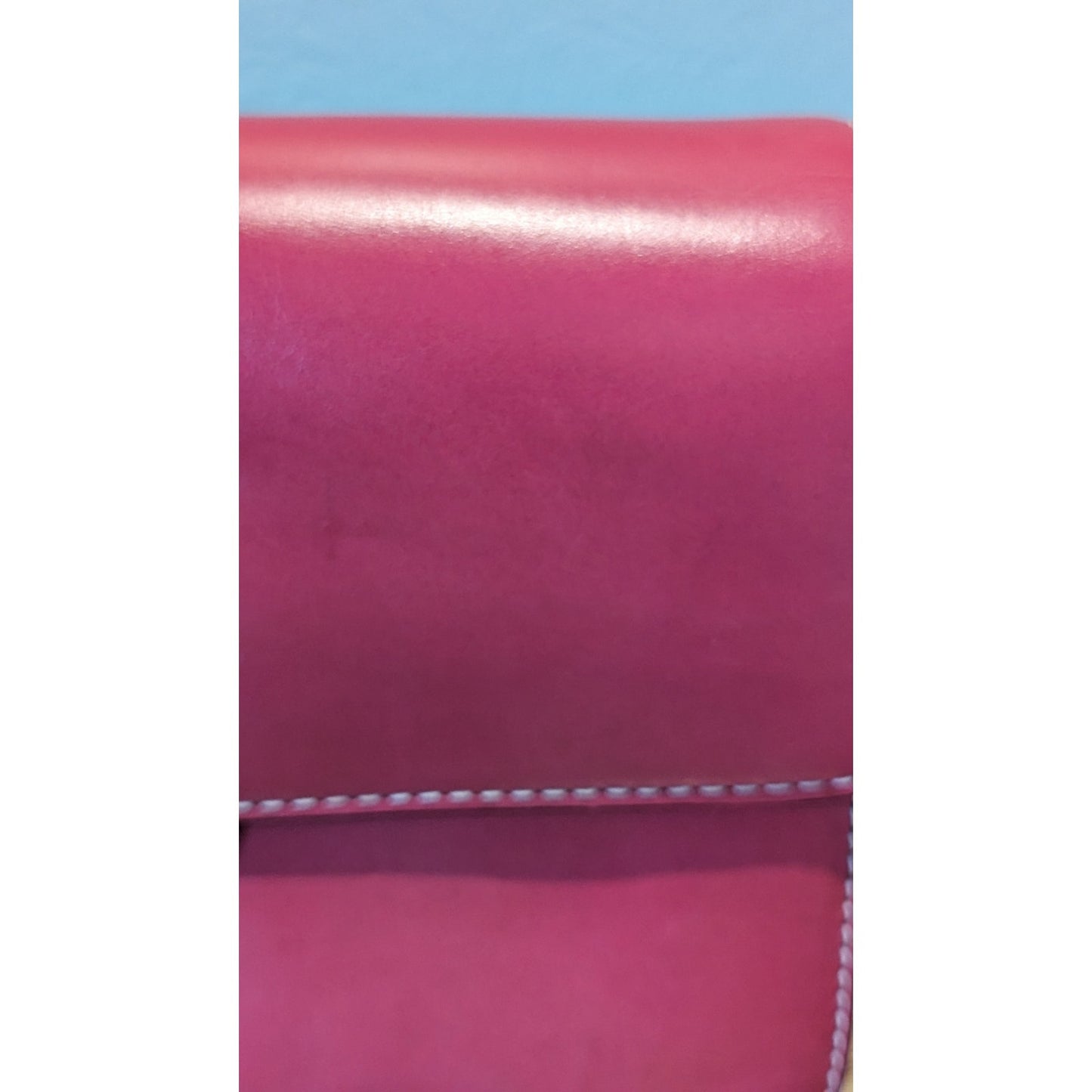 Ellen Tracy Vintage Pink Leather Chain Strap Shoulder Bag