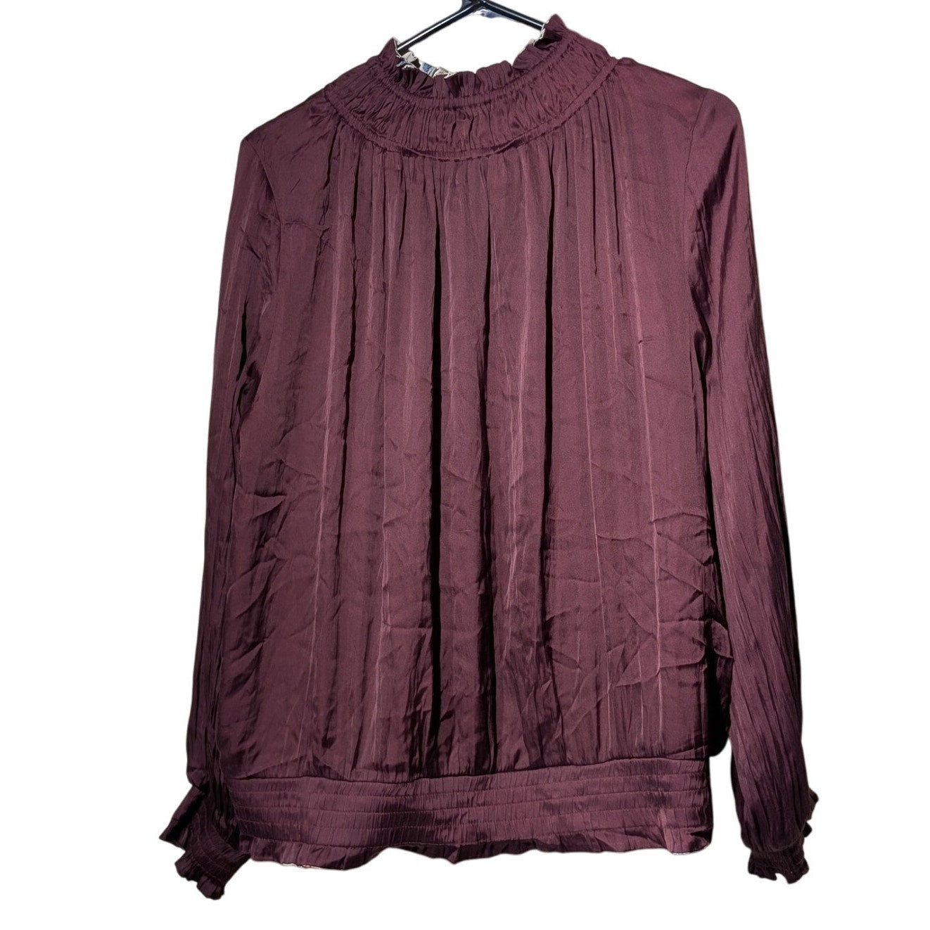 Chico's Reversible Bomber Chic Burgundy & Floral Ruched Ruffled Zip Jacket Sz 3