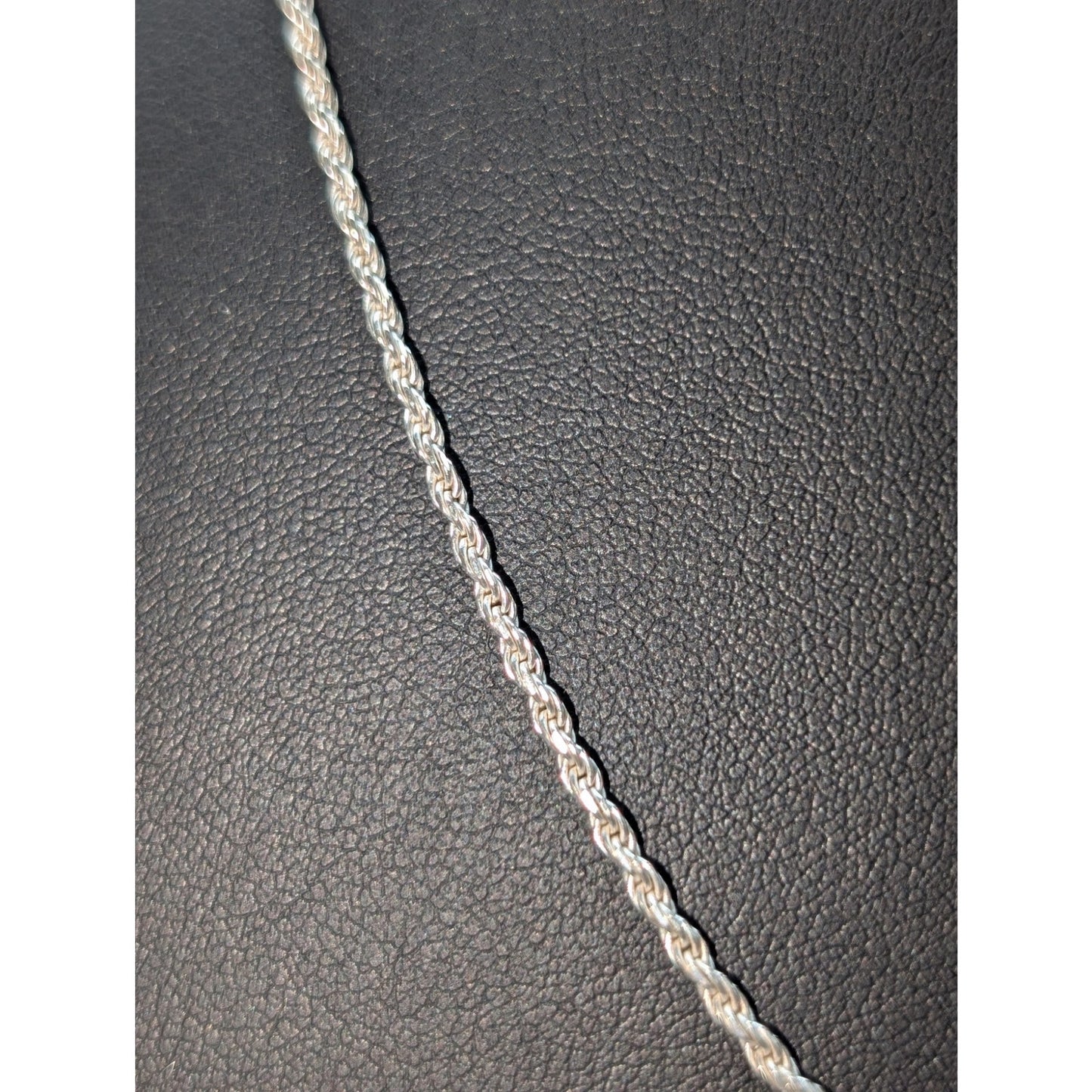 925 Italy Sterling Silver 24.25" Rope Chain Necklace 7.48g