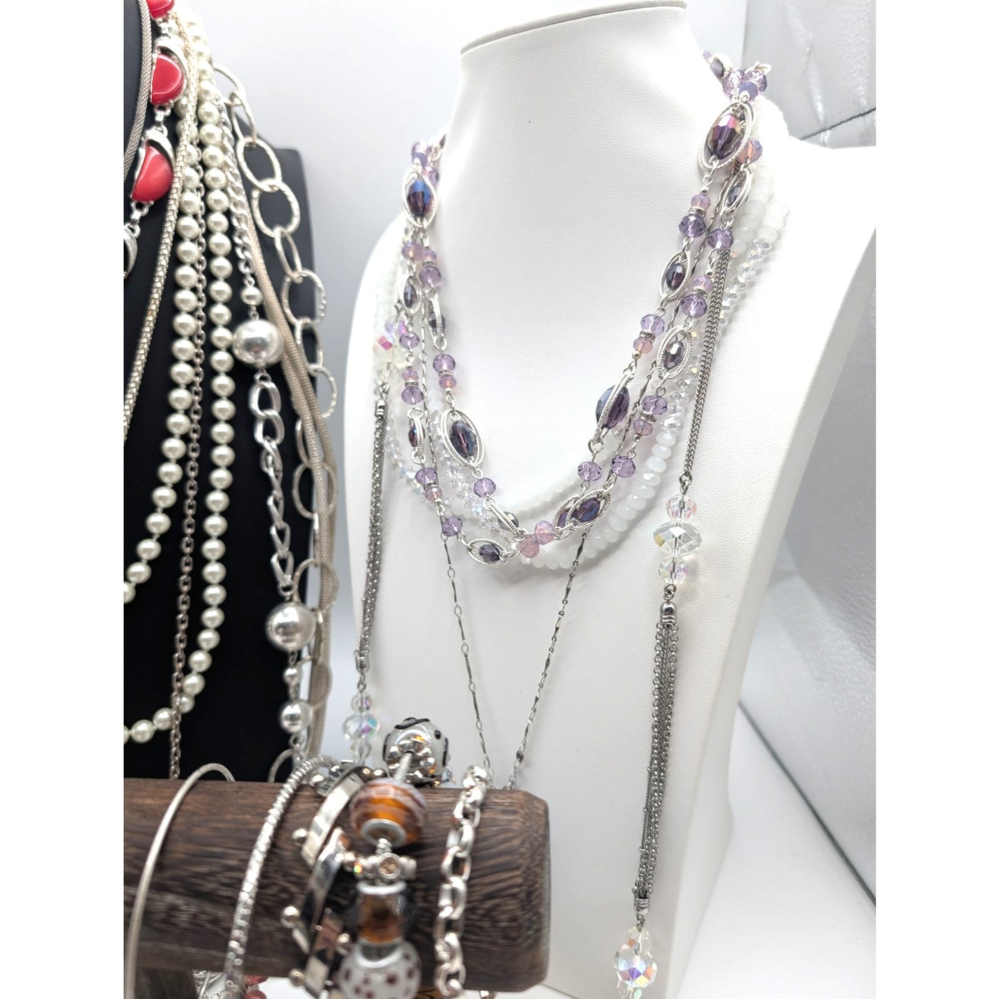 Reseller's Delight 47 Piece Silver Tone Vintage to Modern Costume Jewelry Lot