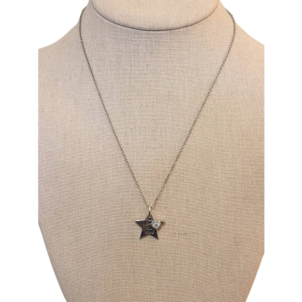 Reach for the Stars Pendant Silver Tone Necklace