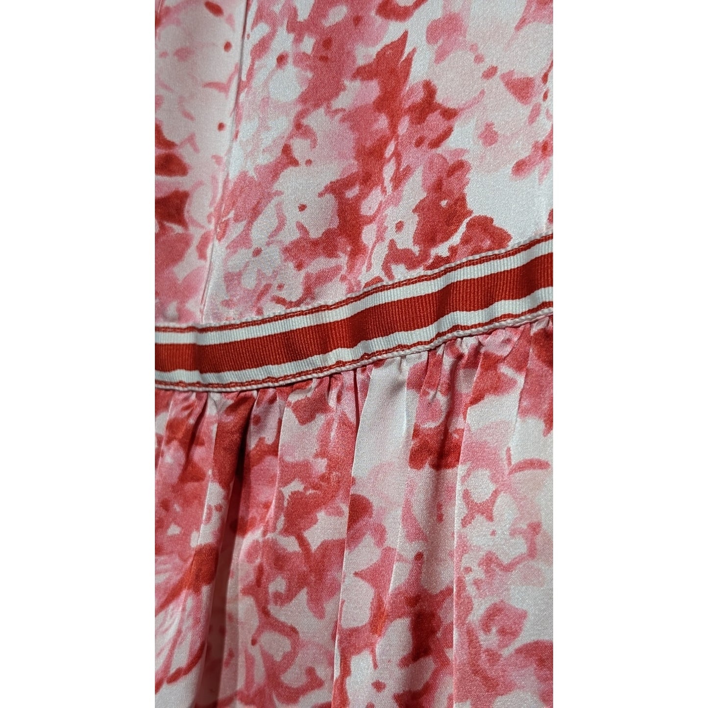 Juicy Couture Pink White Ribbon Waist Sleeveless Lined Dressy Dress Girls Size 6