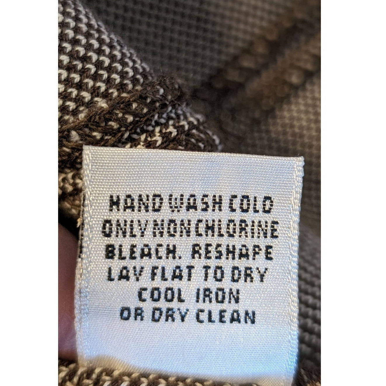 Talbot's Made in Italy Brown 'Tweed' Cotton Blend Sweater Blazer Womens Sz L