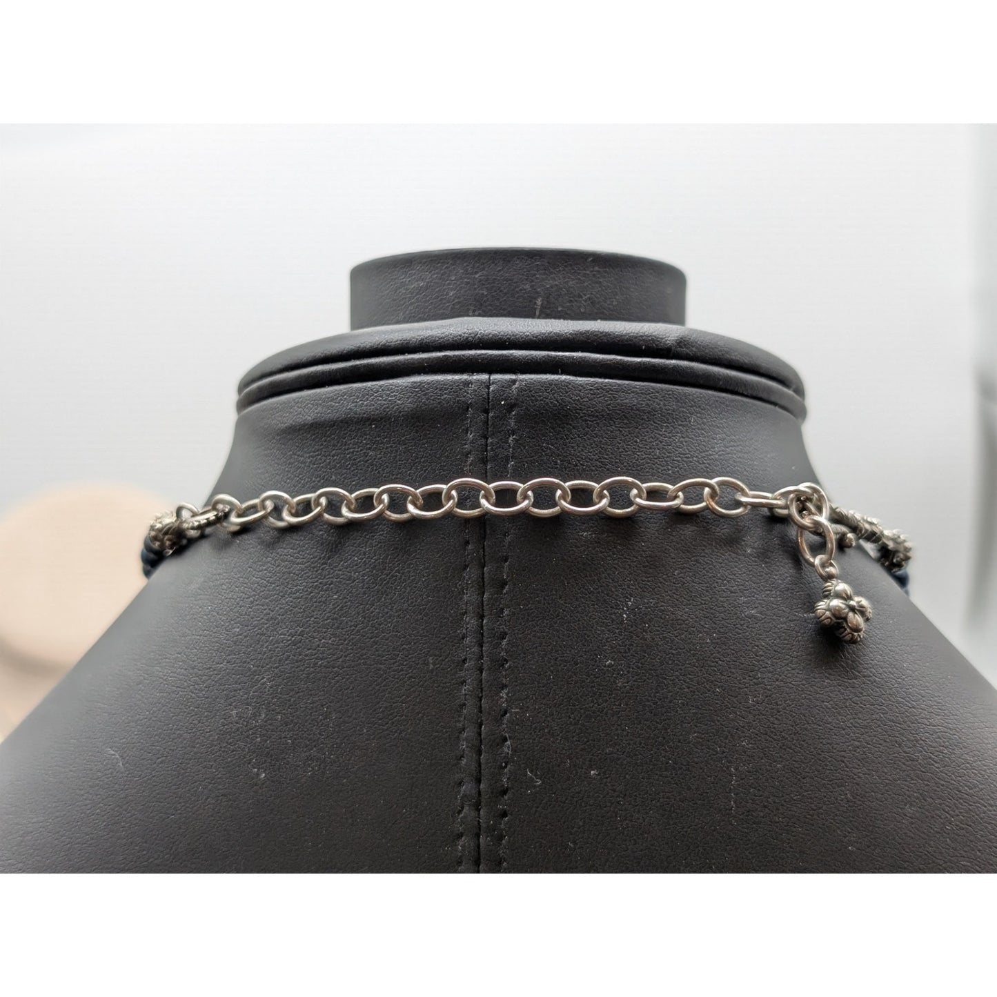 Barbara Bixby Sterling & 18K Gold Initial Letter 'J' Pendant Blue Pearl Necklace