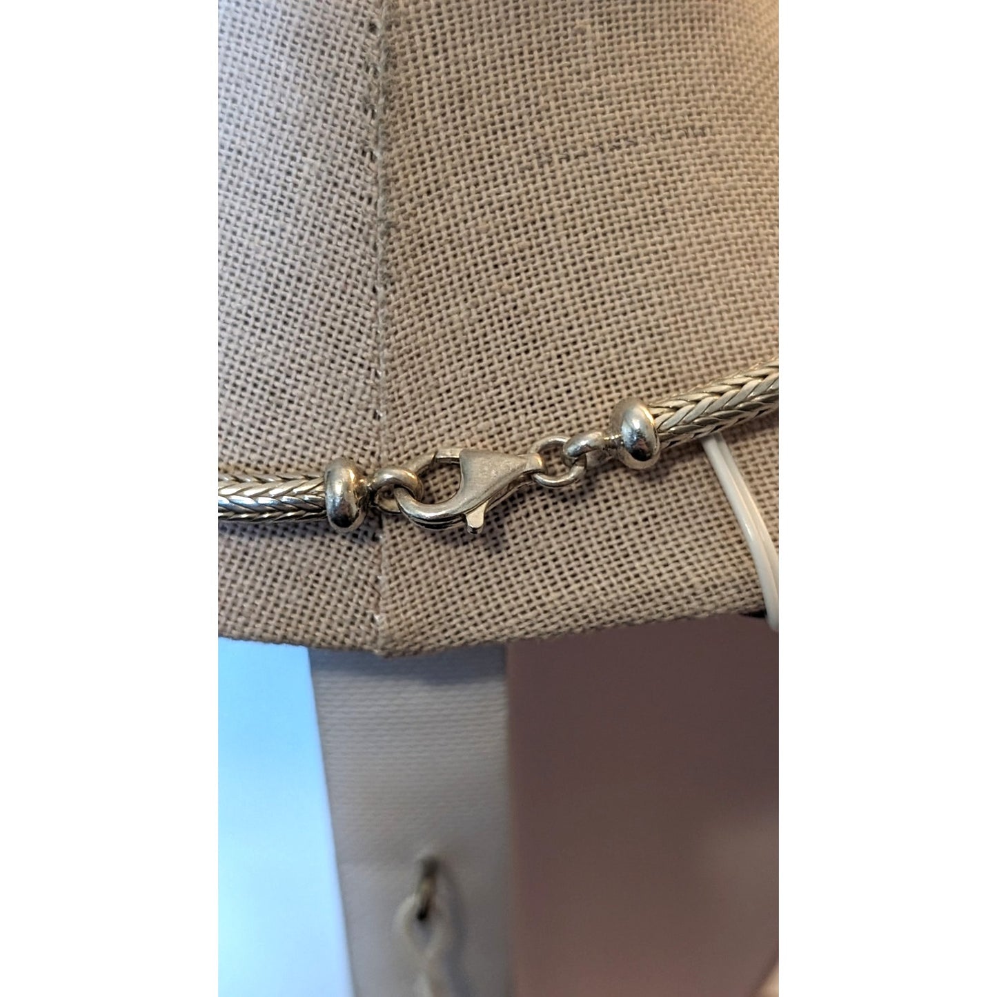 Vintage Woven Solid 925 Silver Snake Chain Necklace & Broken Clasp Bracelet