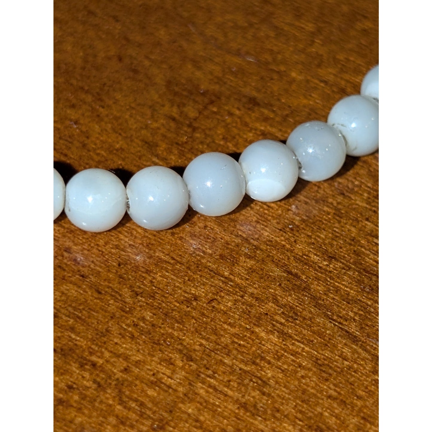 925 Sterling Silver Mother of Pearl Bead Chain 16"-19" Necklace