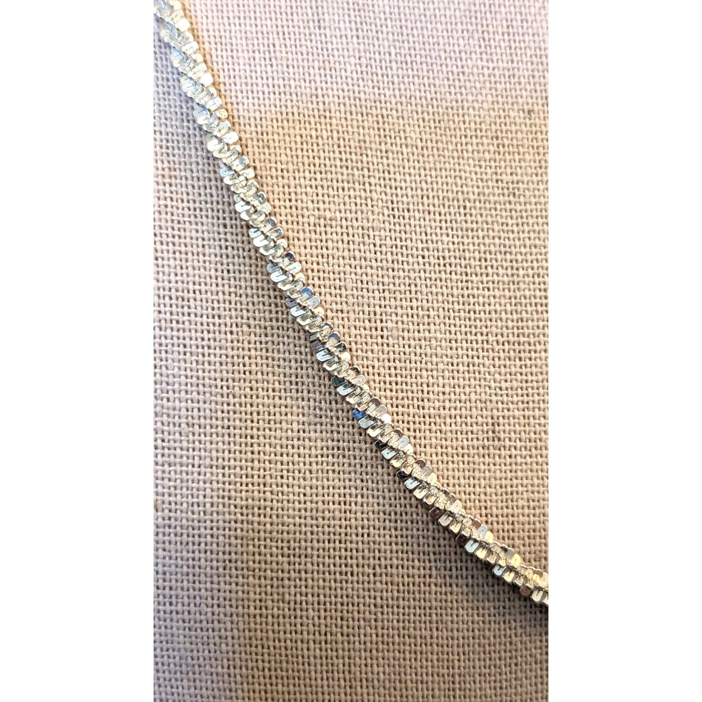4mm Margherita Sparkly Spiral 925 Italy Sterling Silver Chain 20" Necklace