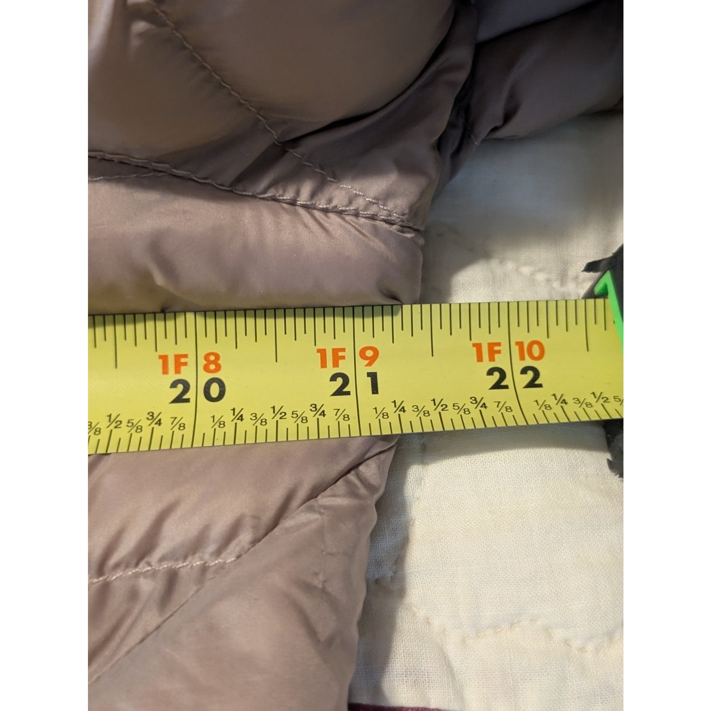 32 Degrees Heat Light Mauve Ultra Light Packable Puffer 3/4 Jacket Womens Sz M