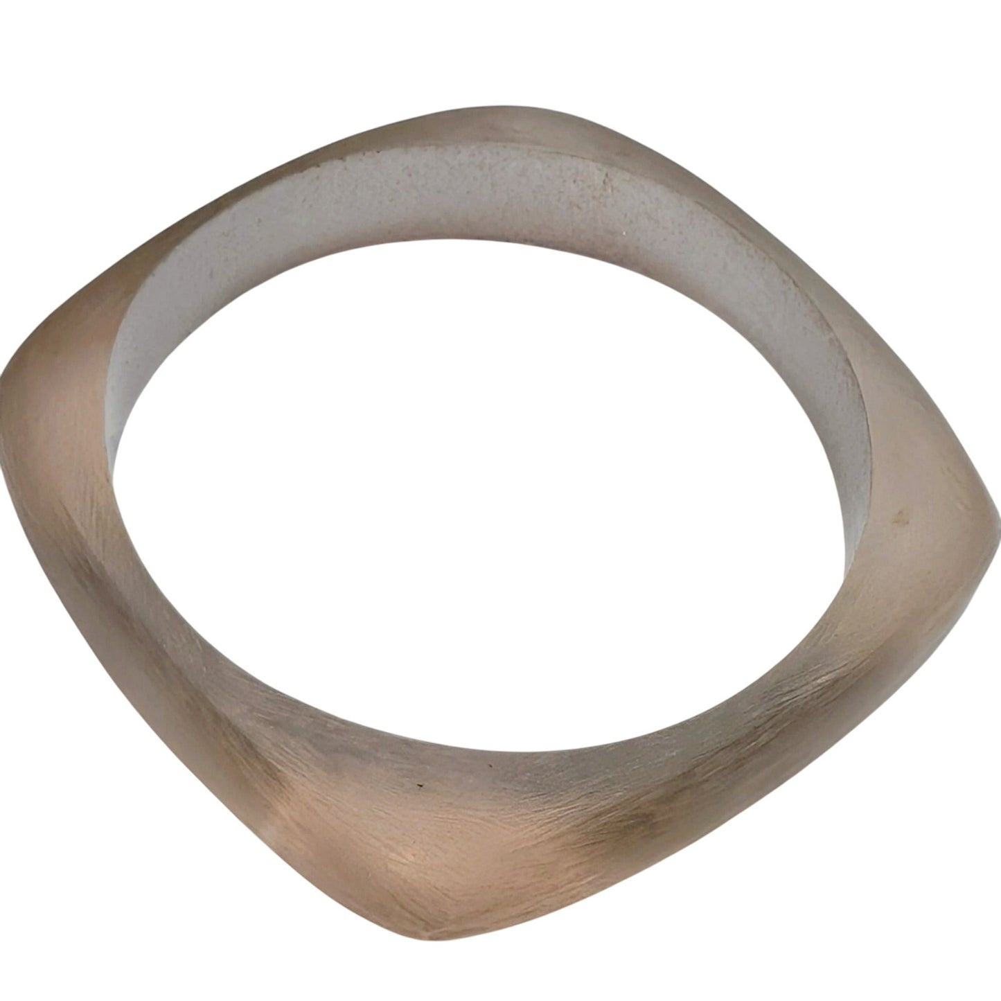 Lot of Two Vintage Black & Frosty White/Silver Bangle Lucite Bracelets