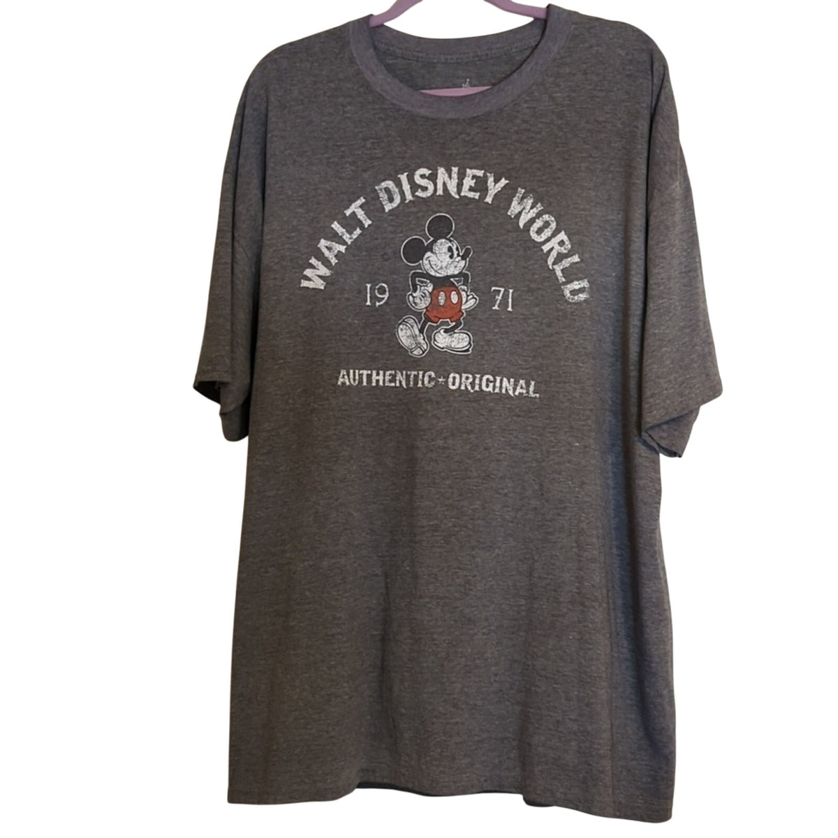 Disneyland Resort Walt Disney World Gray Mickey Mouse Graphic T-Shirt Size 2XL