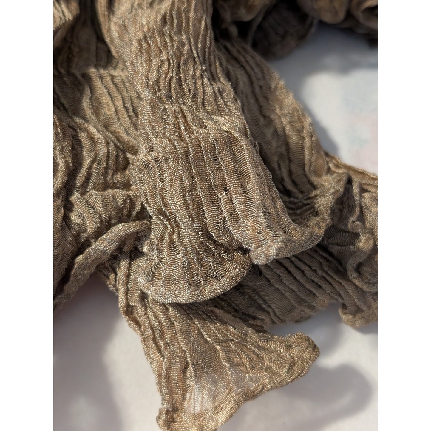 Three Crinkly Frilly Scarves One New With Tags