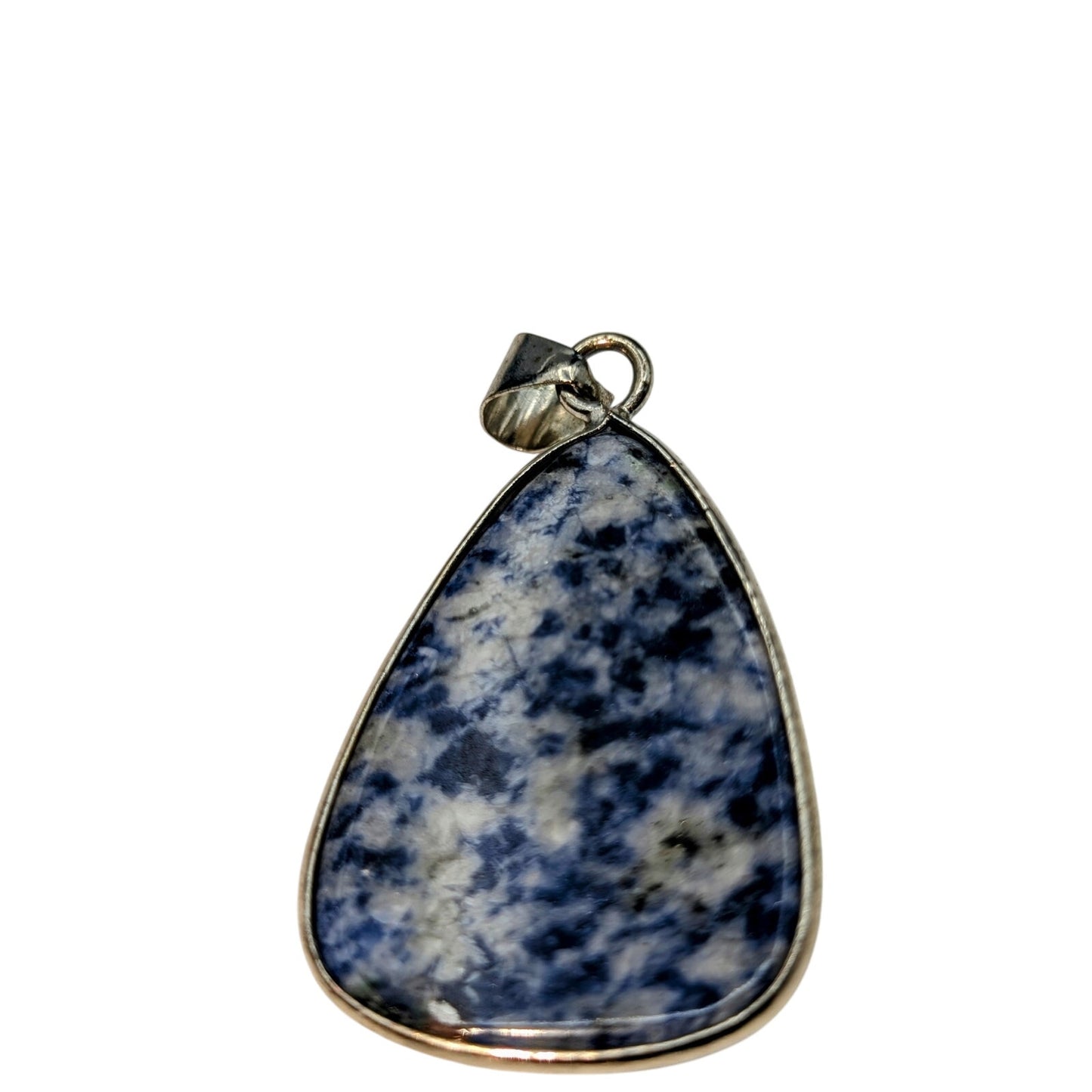 Large Silver Tone Set Sodalite Pendant (Only)