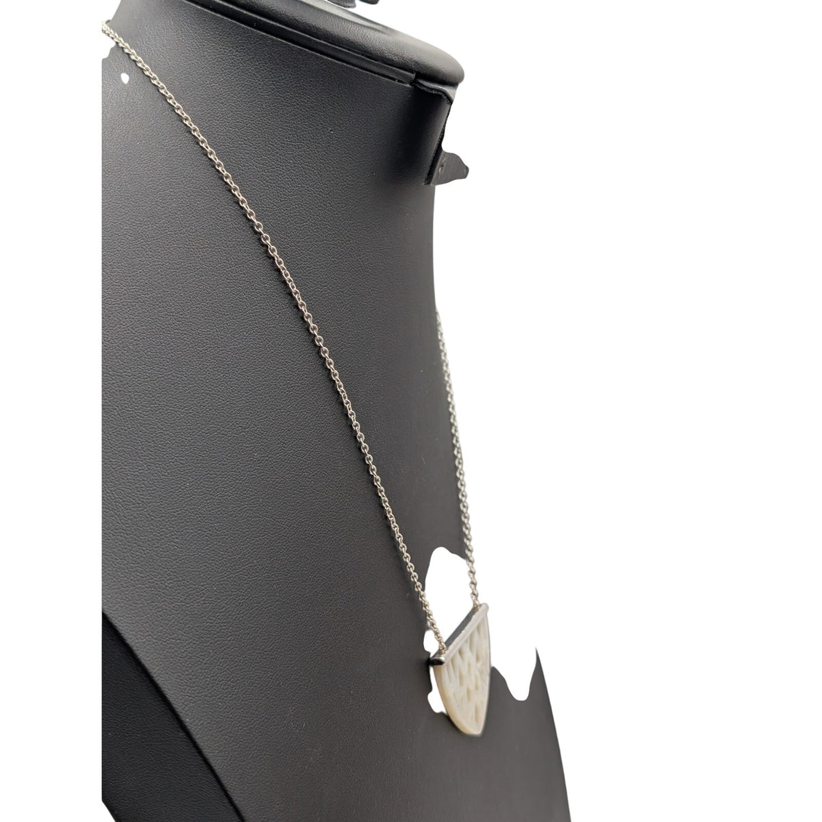 SILPADA Gleamcatcher 925 Sterling Silver Hand Carved Mother of Pearl Necklace