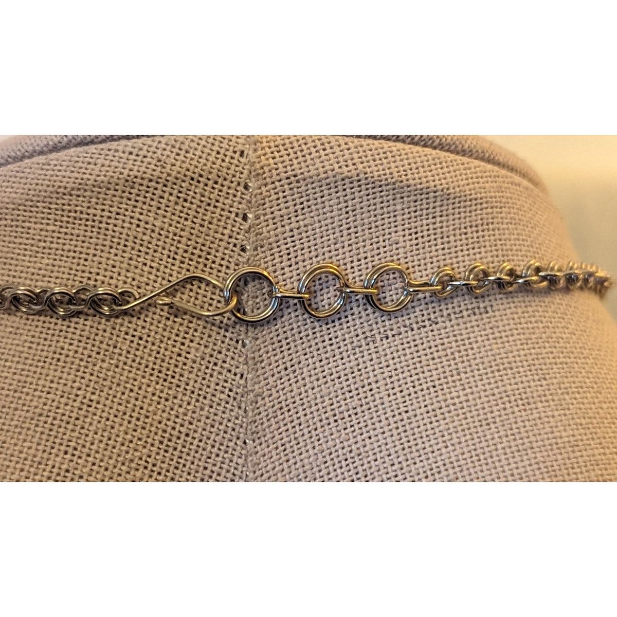 VTG Multi-Colored Brown Stone Pendant Silver Tone Chain 18" Hook Clasp Necklace