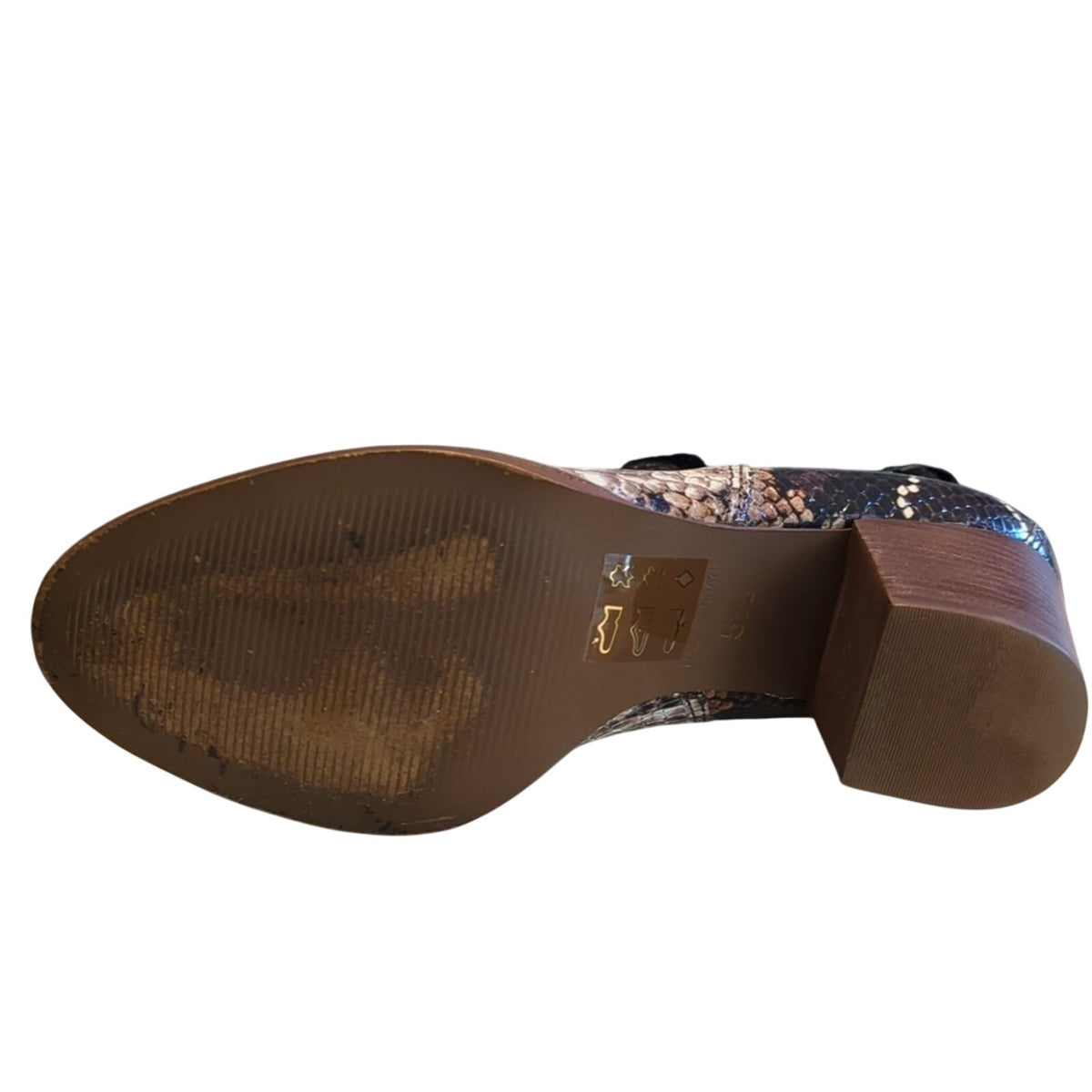 Madewell Style AA184 The Regan Boot in Snake Embossed Leather Women's Size 5.5