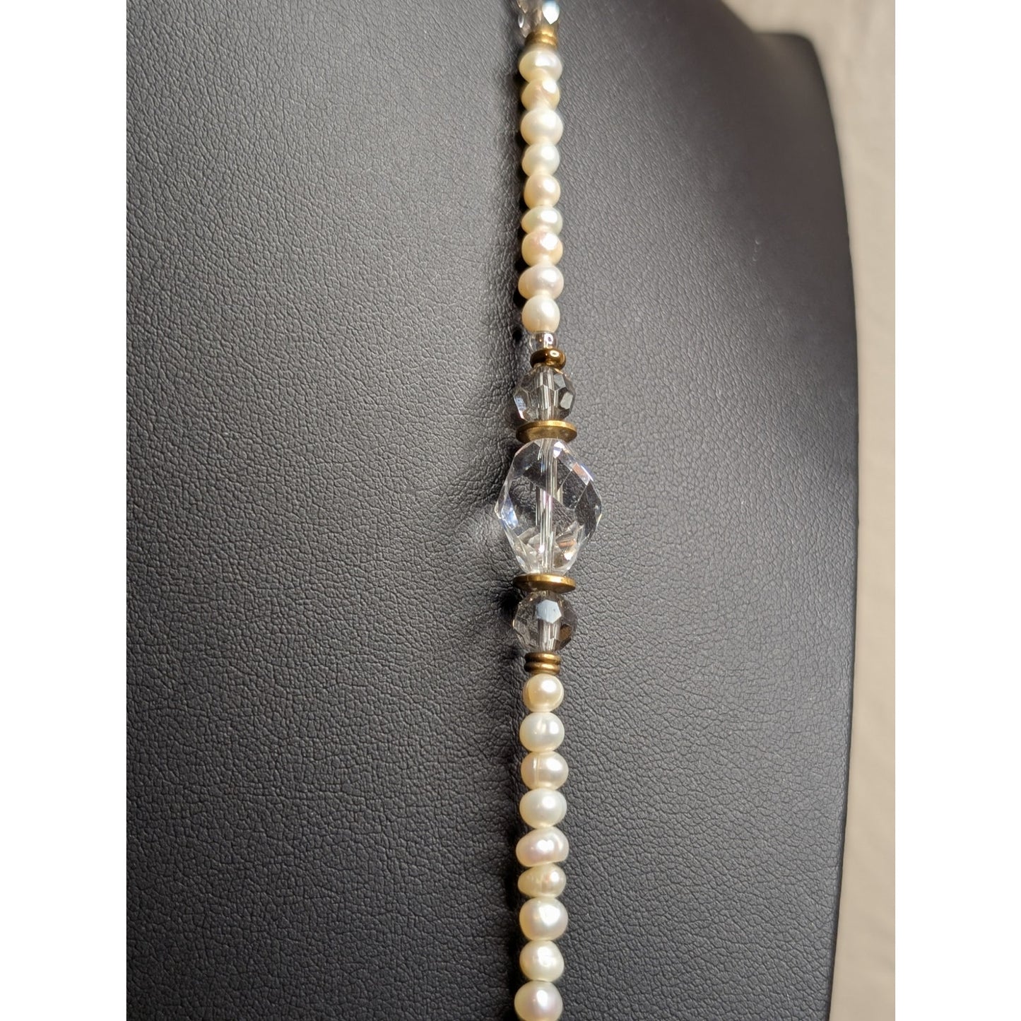 SILPADA Jewelry Stardust 54" Sterling Silver Brass Pearl Crystal Beaded Necklace