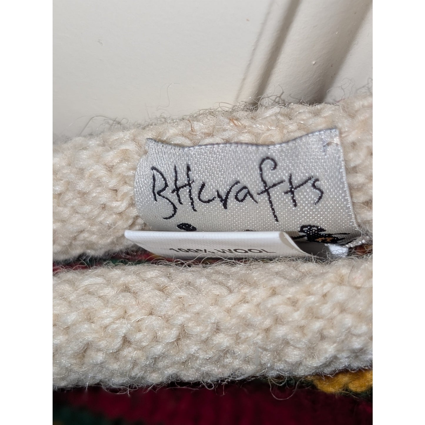 100% Wool Hand Made Artisan Child Christmas Stocking