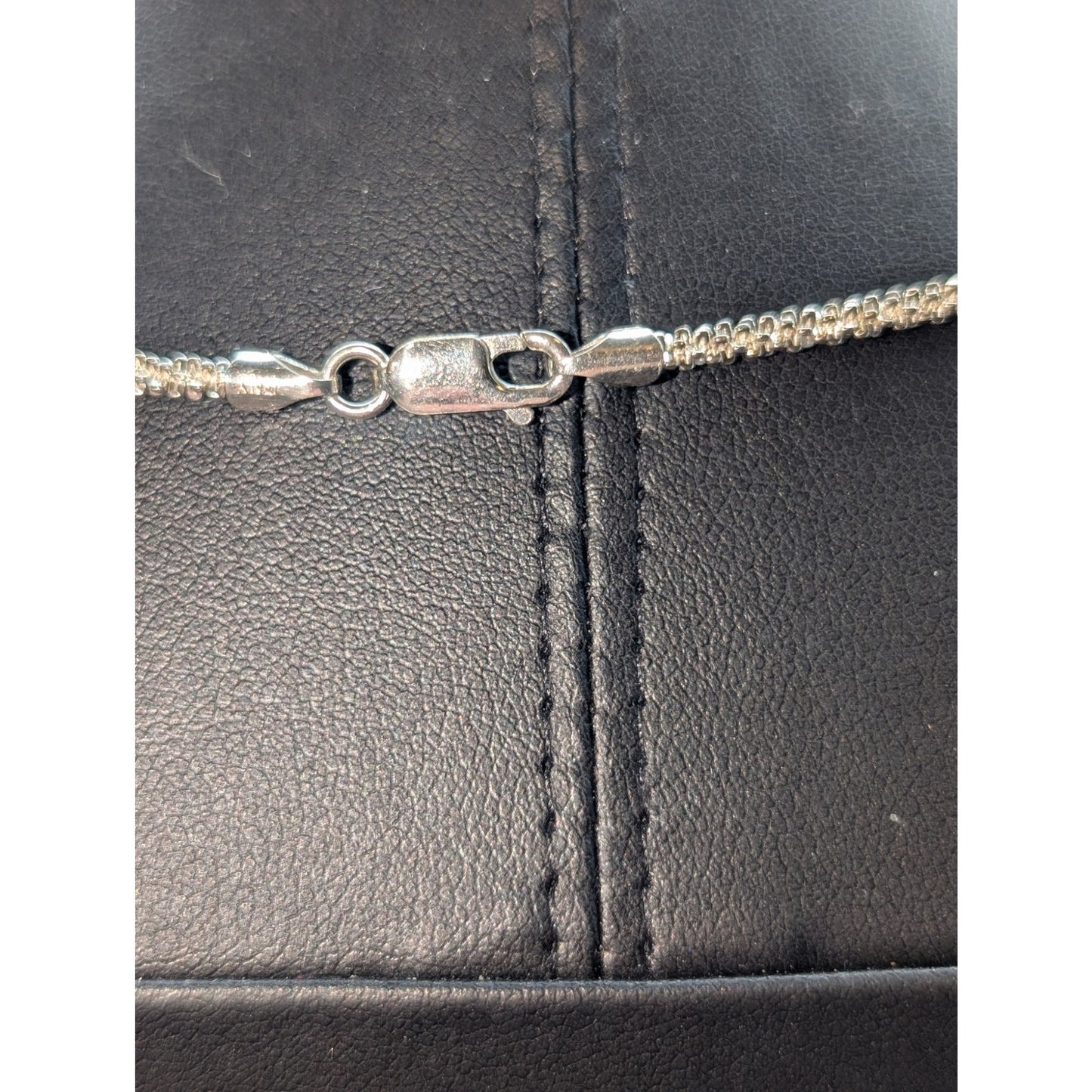 925 Sterling Silver Sparkle Glitter Margarita 2.8mm Chain 19" Necklace