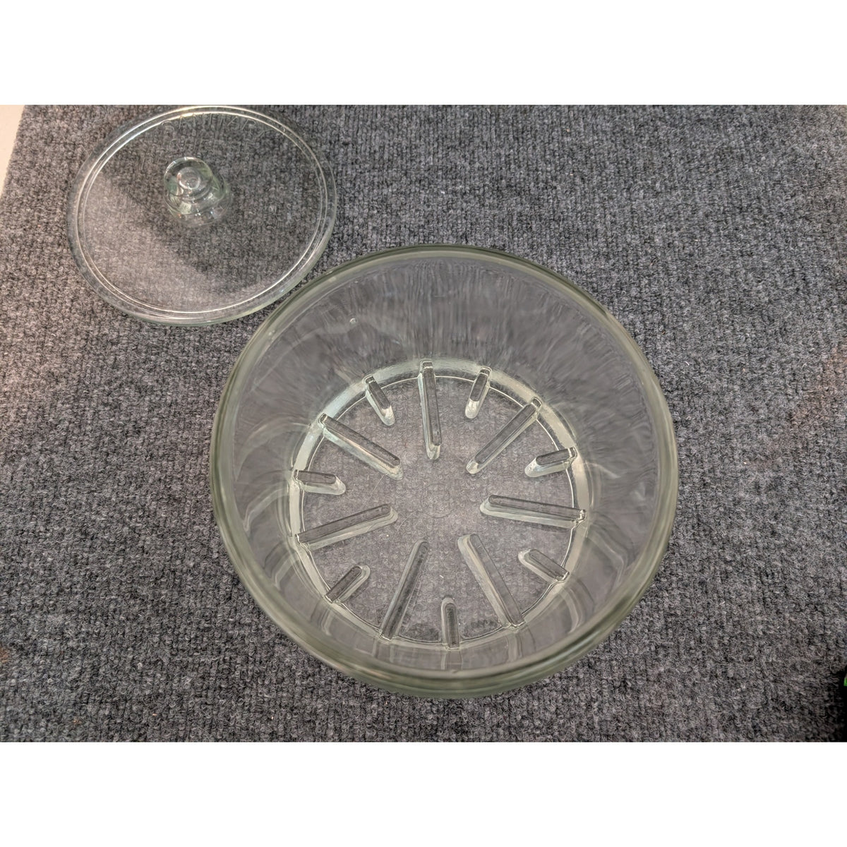 VTG Maytag Dairy Farms Heavy Green Glass Sanitary Cheese Preserver With Lid