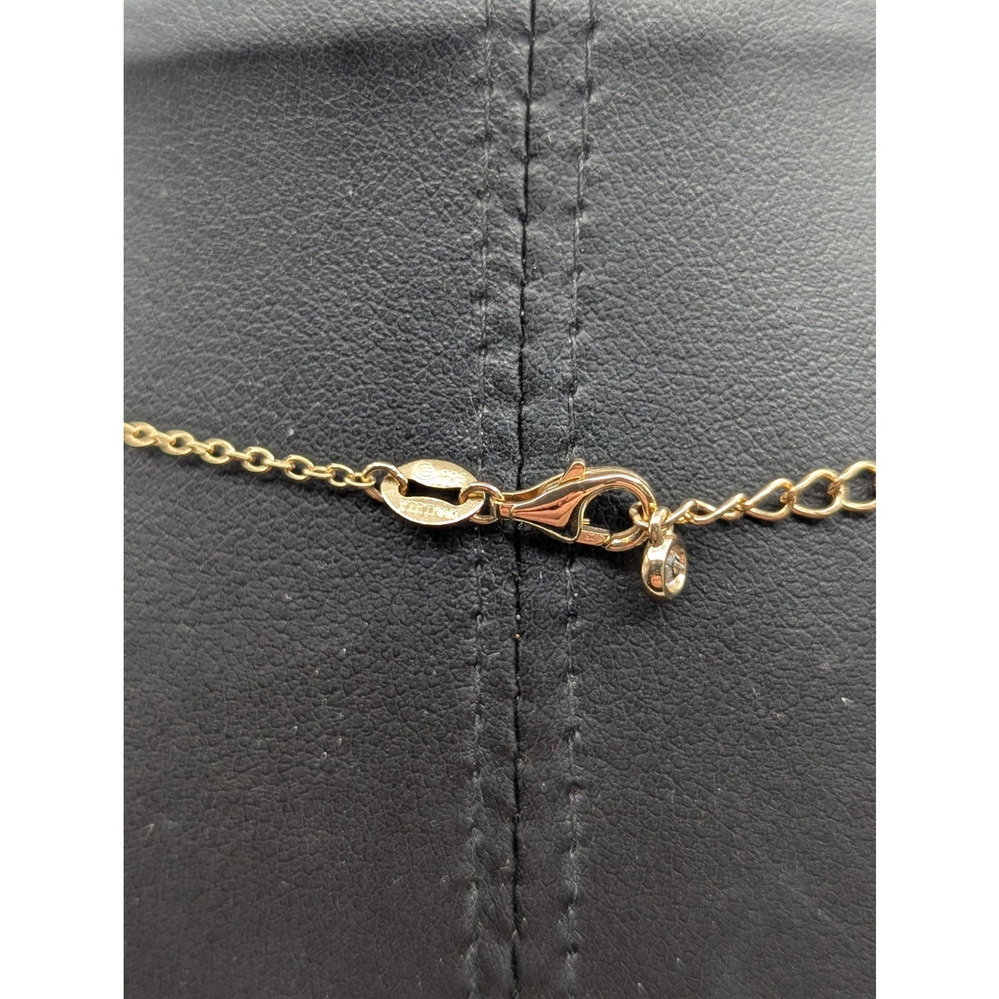 925 Sterling Vermeil Peony Flower Pendant Chain 16"-18" Necklace