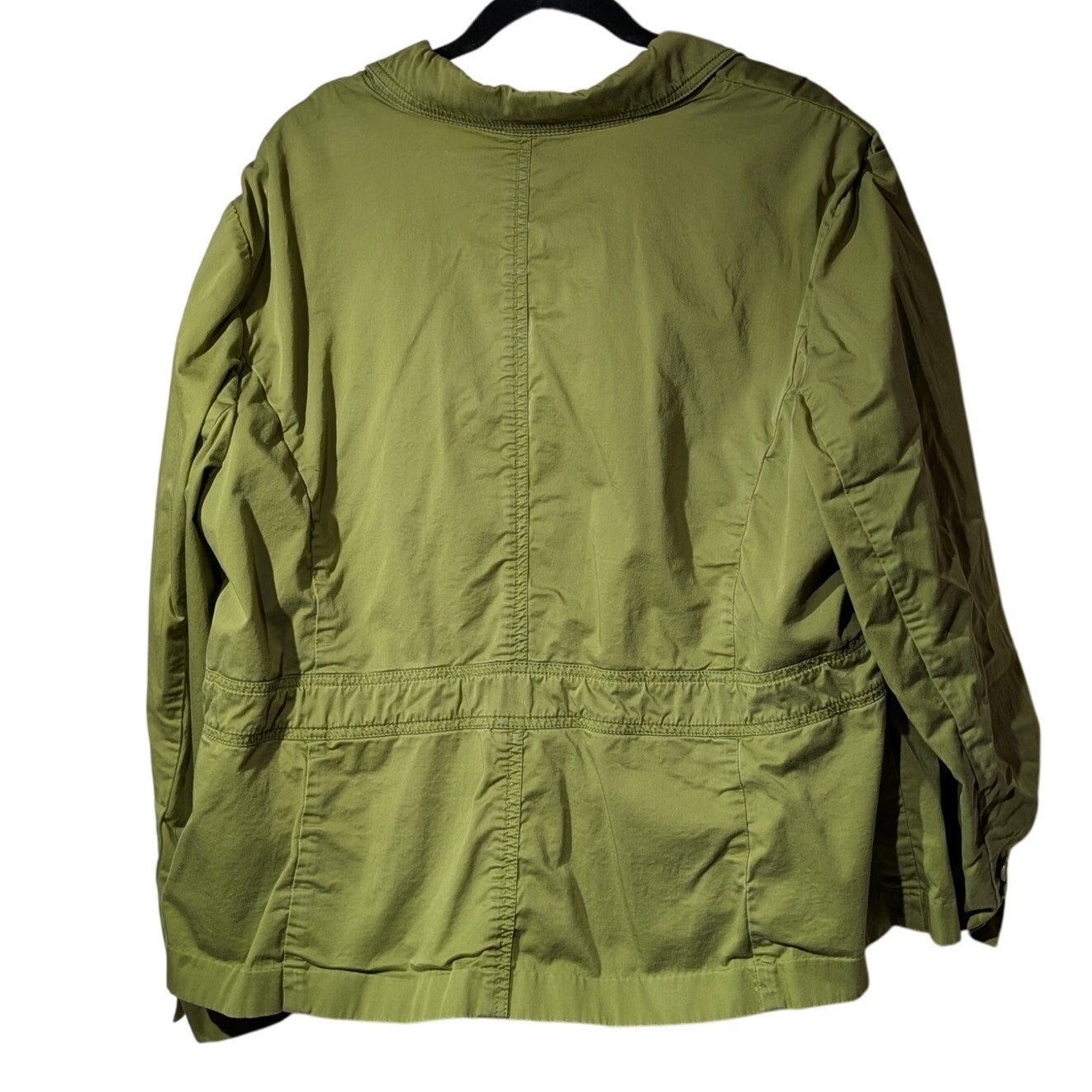 Talbots Green Twill Unlined Twill Safari Style Jacket Womens Plus Size 20W